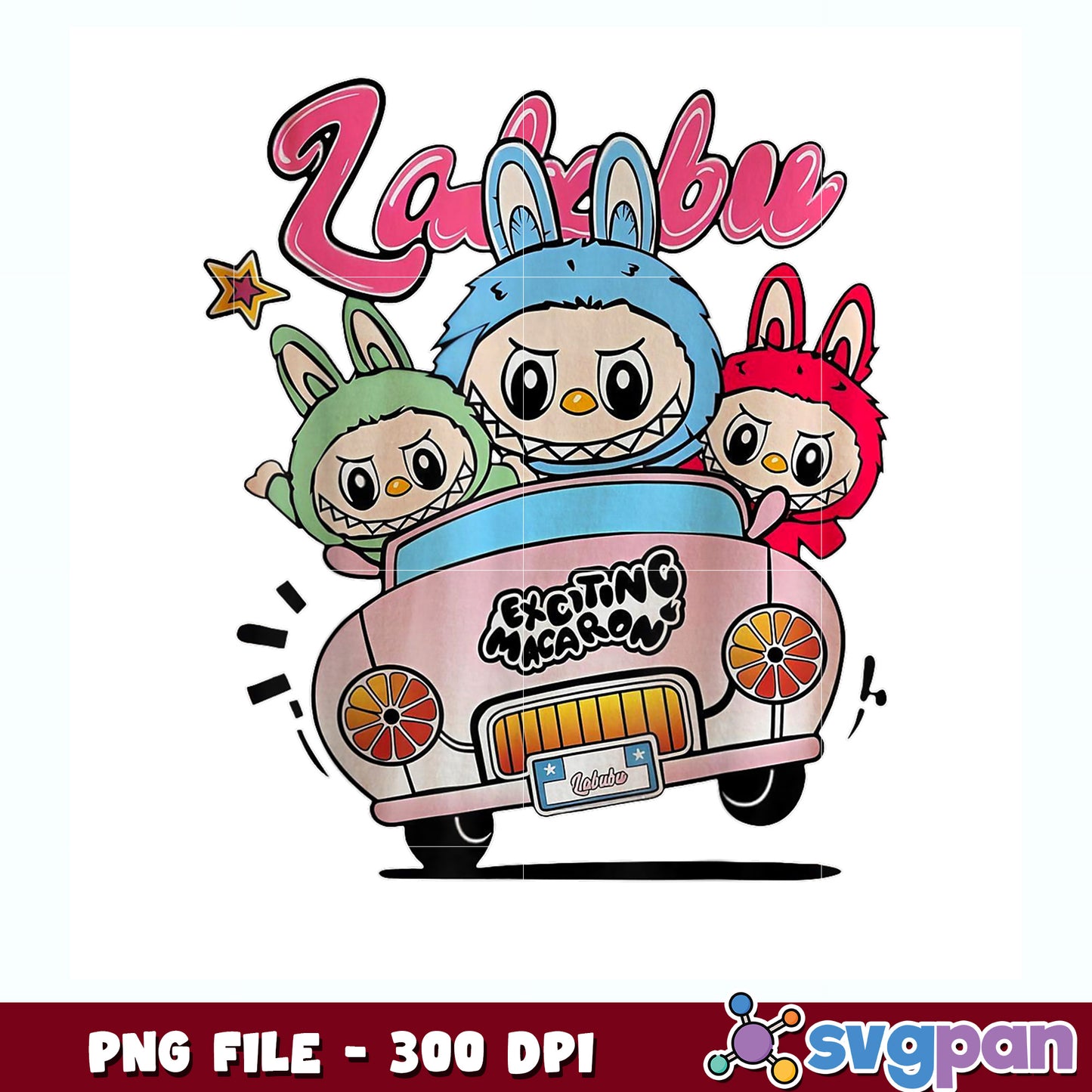 Cute labubu the monsters funny labubu lover png, labubu lover png, cute labubu png