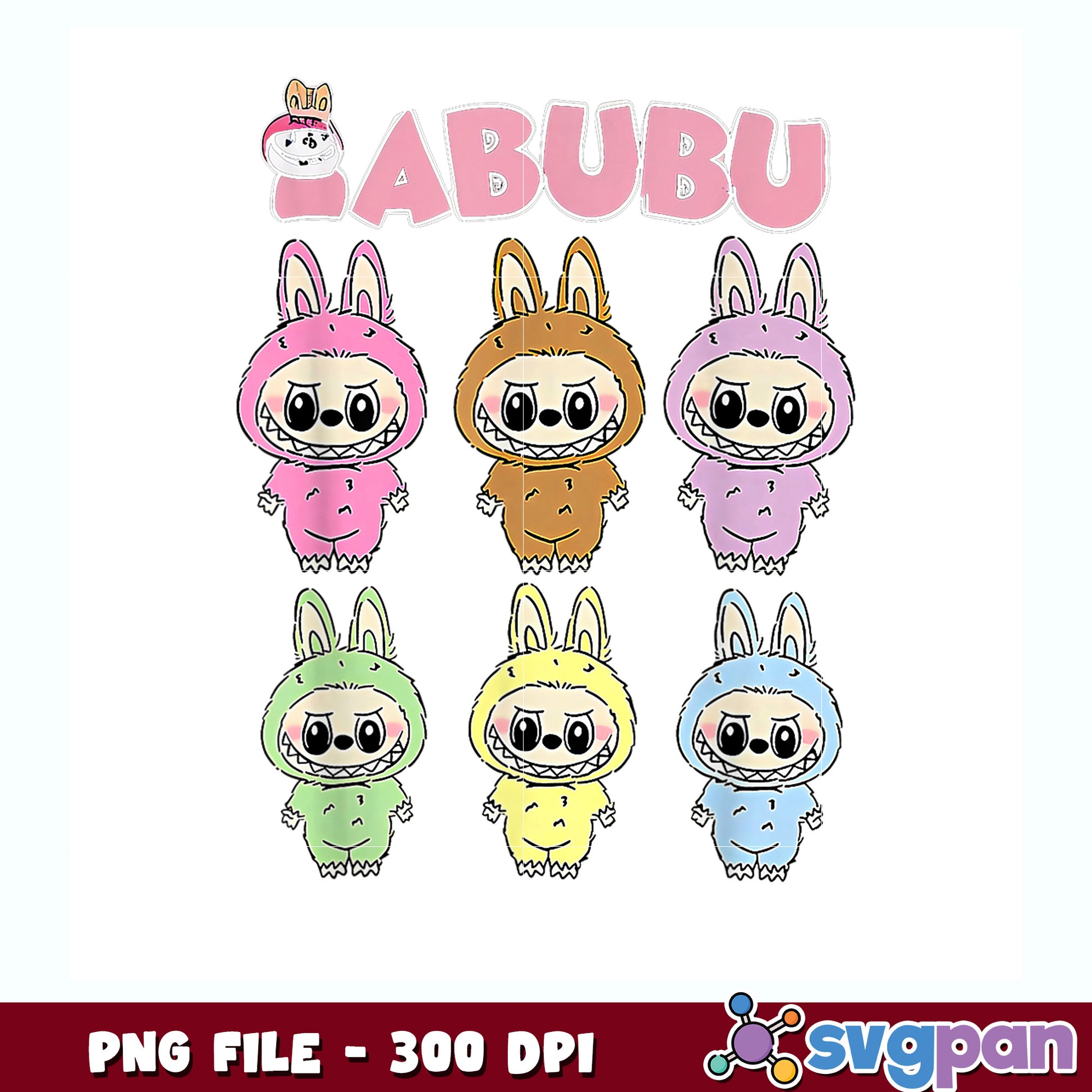Cute labubu the monsters  png, funny labubu png, labubu popmart png