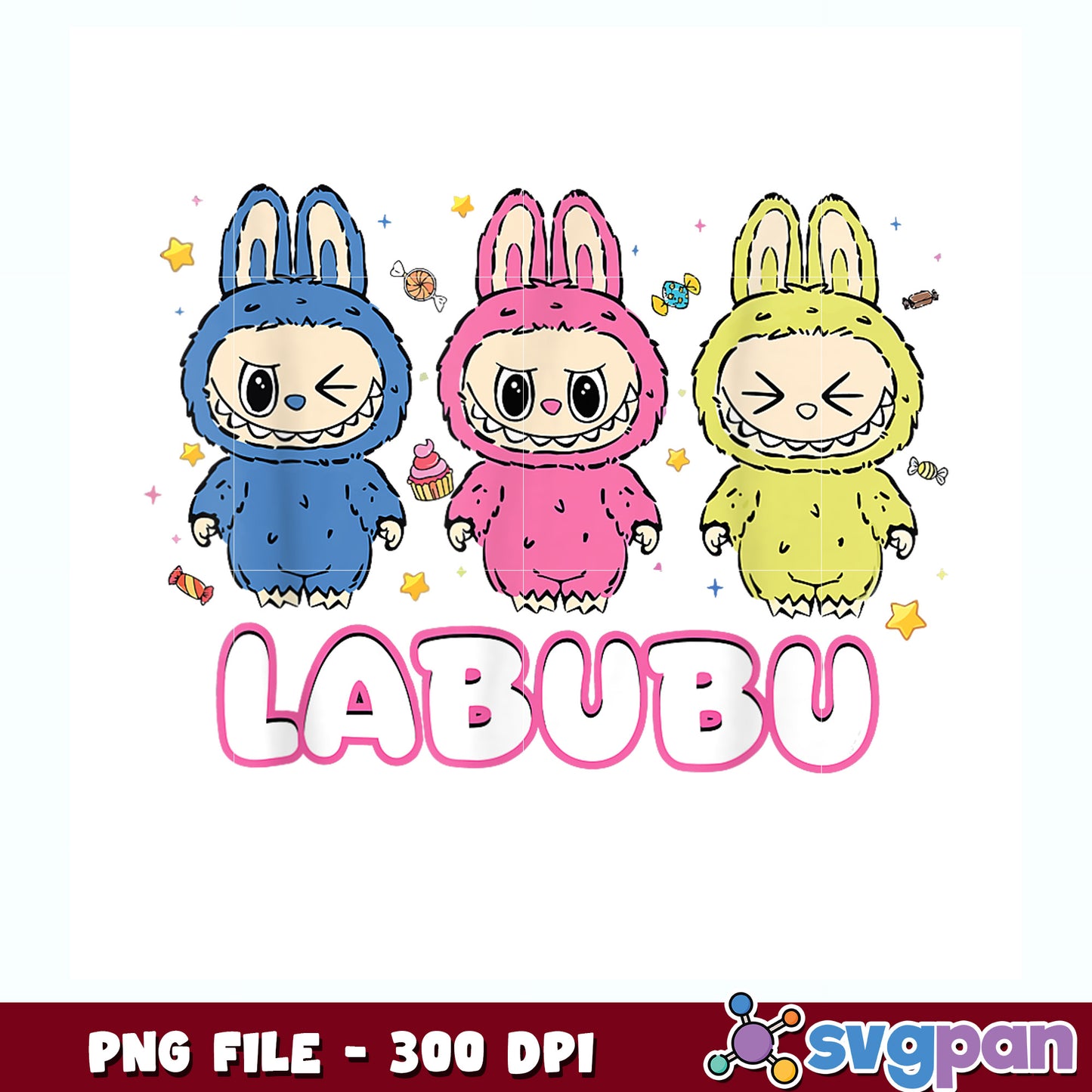 Cute labubu the monsters png, funny labubu png, labubu toys png