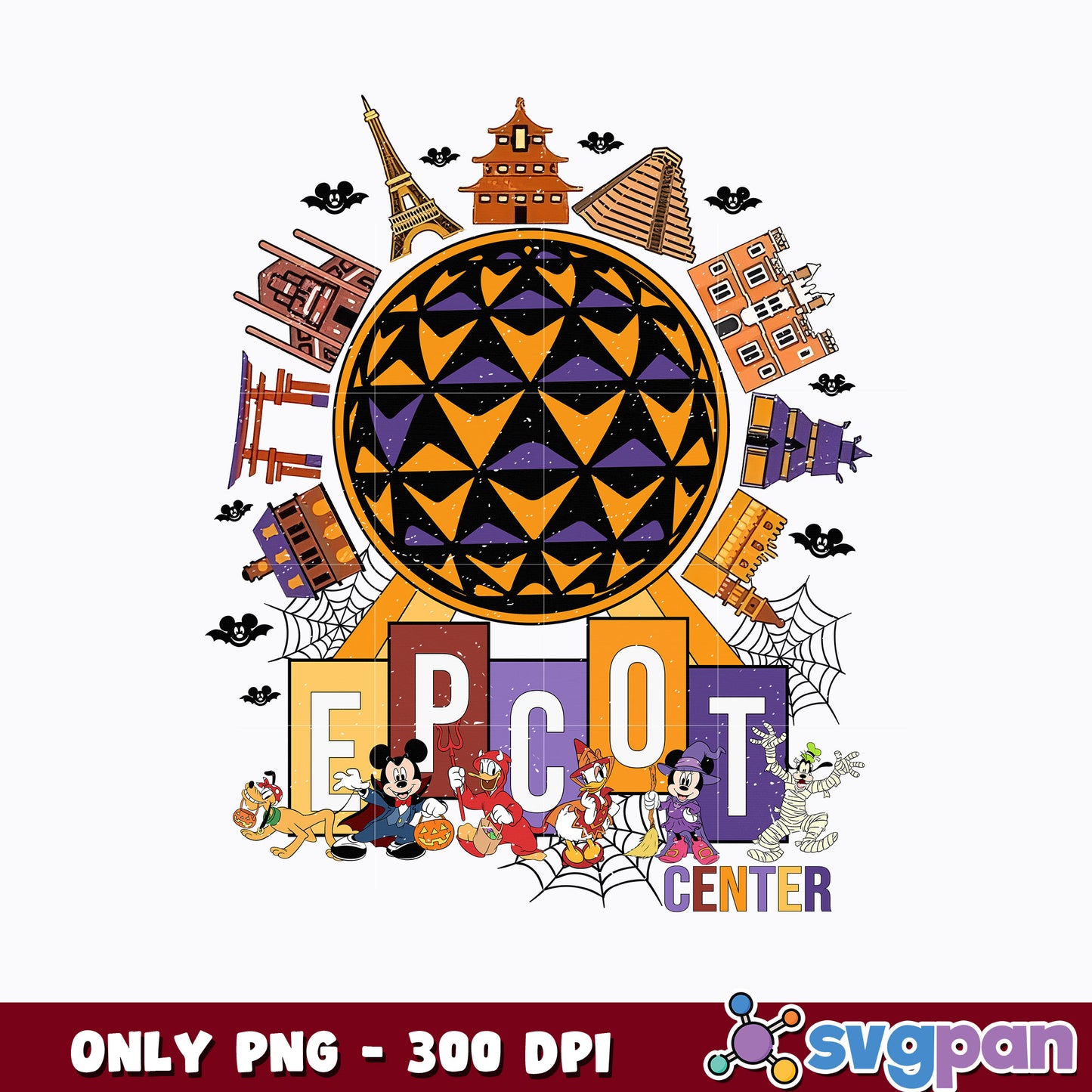 Mickey And Friends Png, Mickey Floral Png