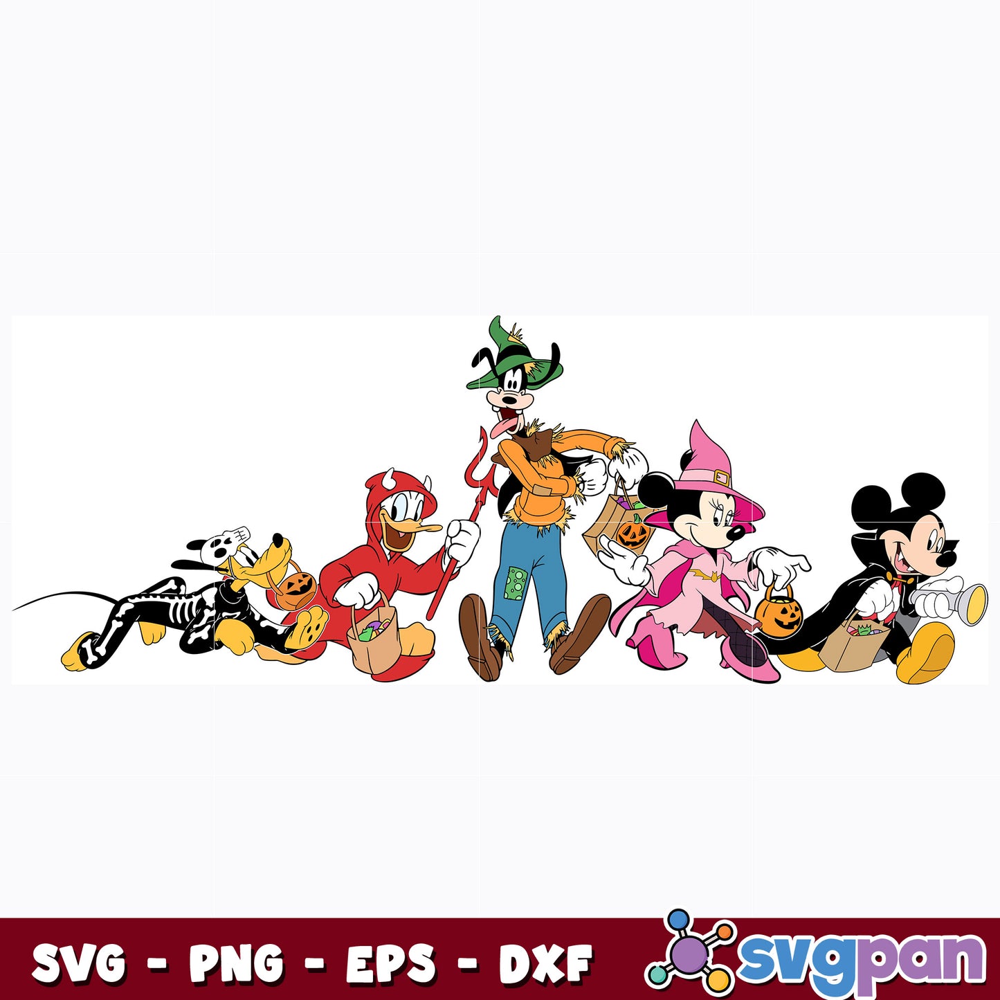 Mickey and Friends Halloween Svg