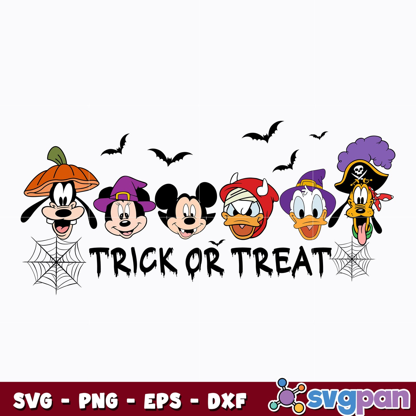 Mickey and Friends Trick or Treat svg