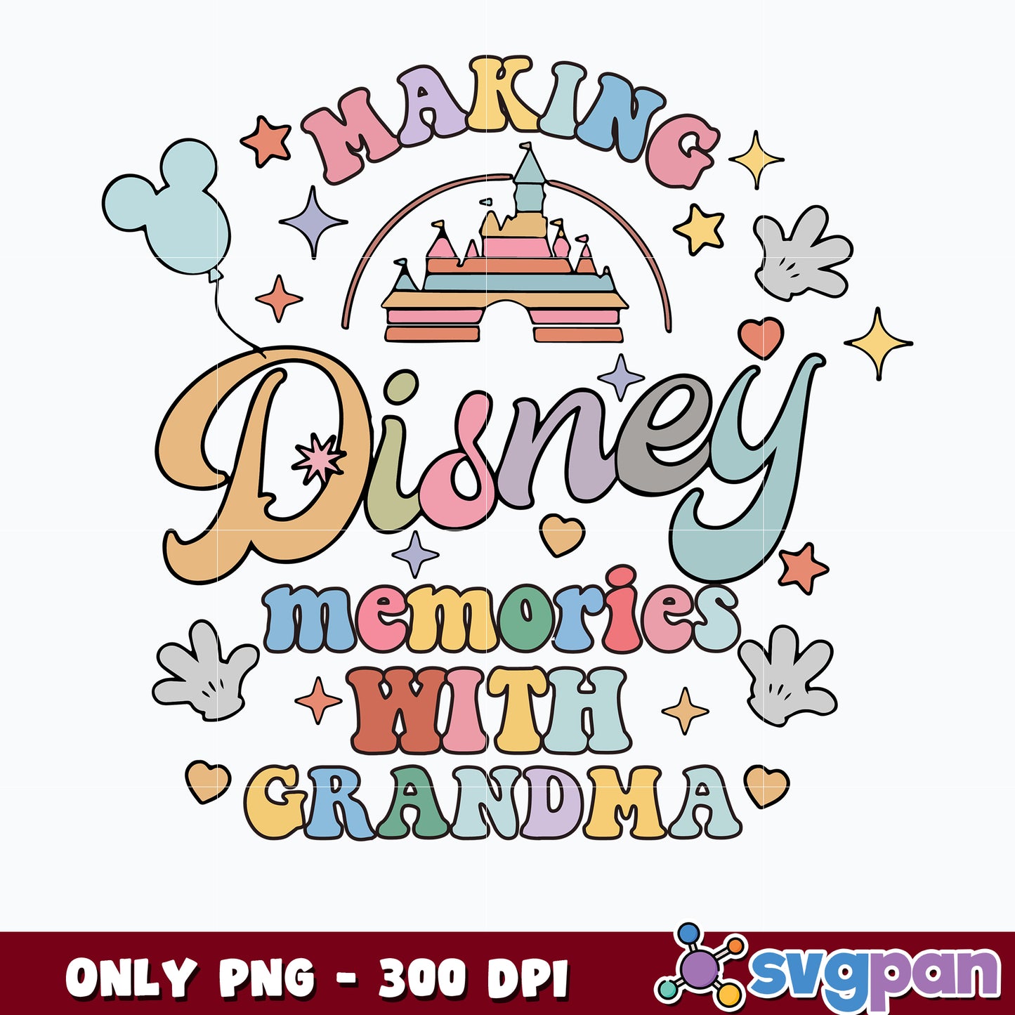 Making Disney Memories with Grandma png