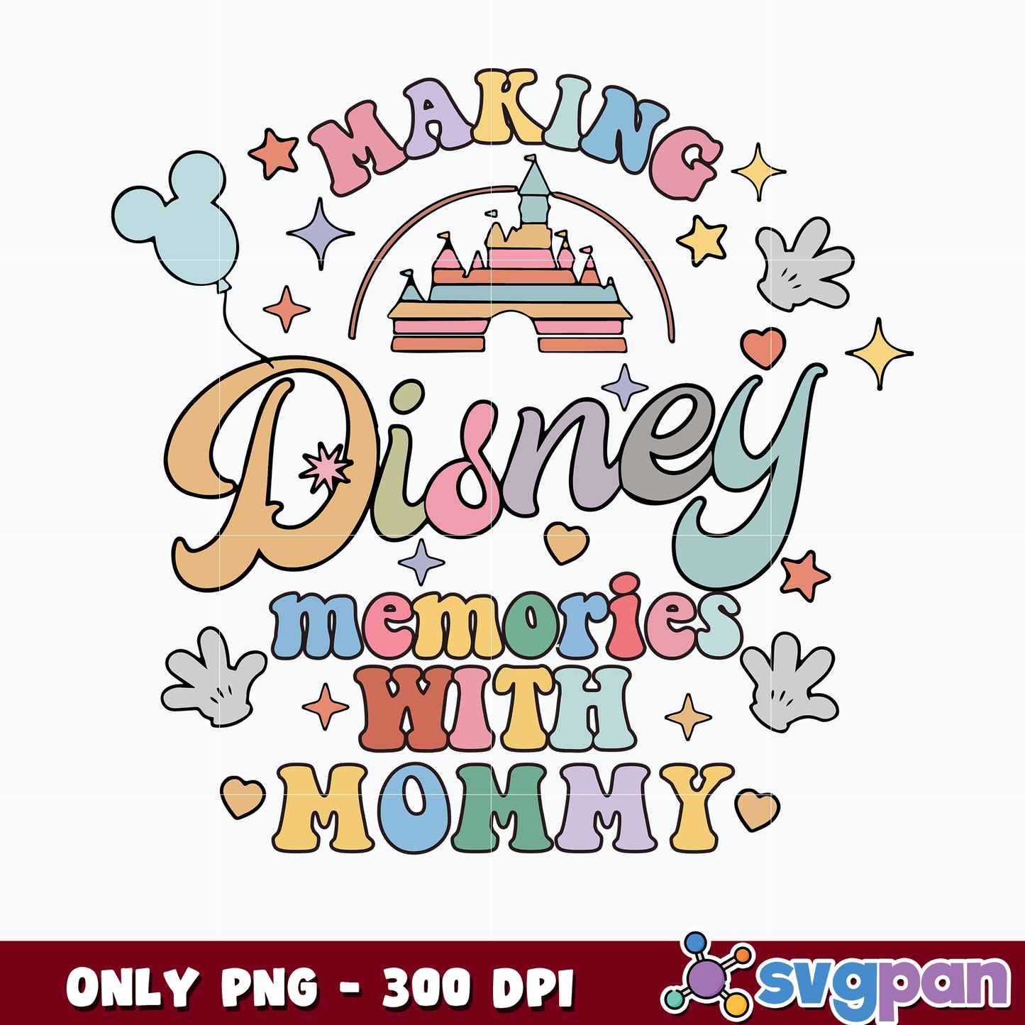 Making Disney Memories with mommy png