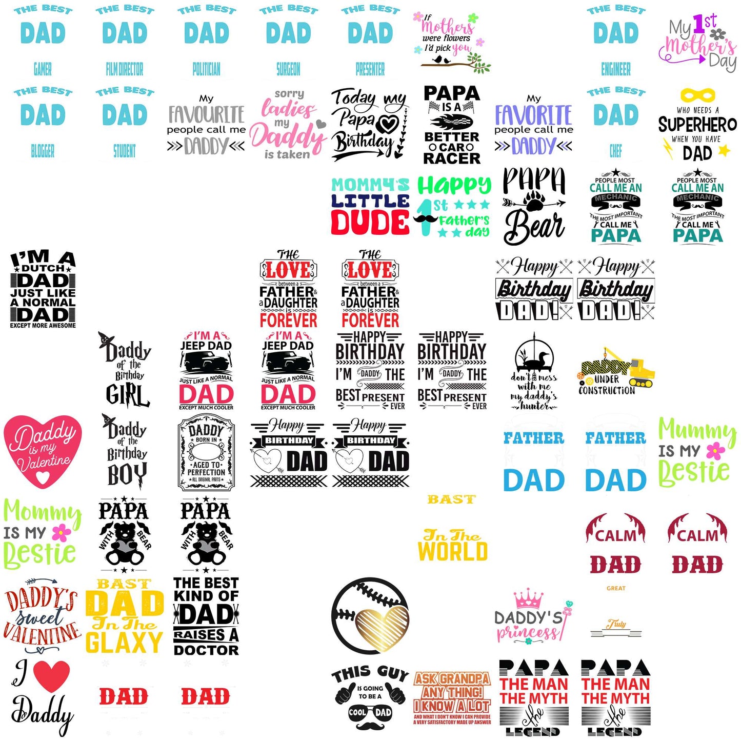 Dad enormous collections svg bundle, our father prayer svg, father day svg