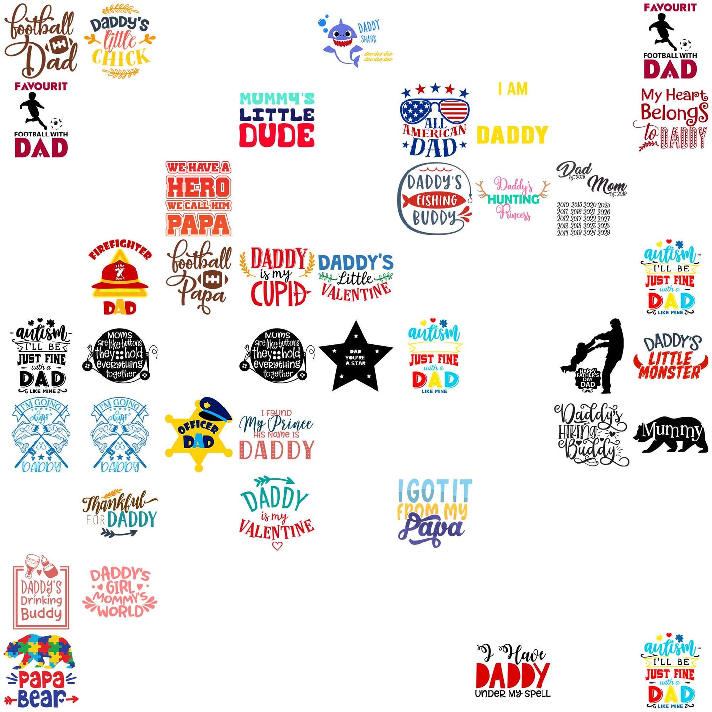 Dad enormous collections svg bundle, our father prayer svg, father day svg