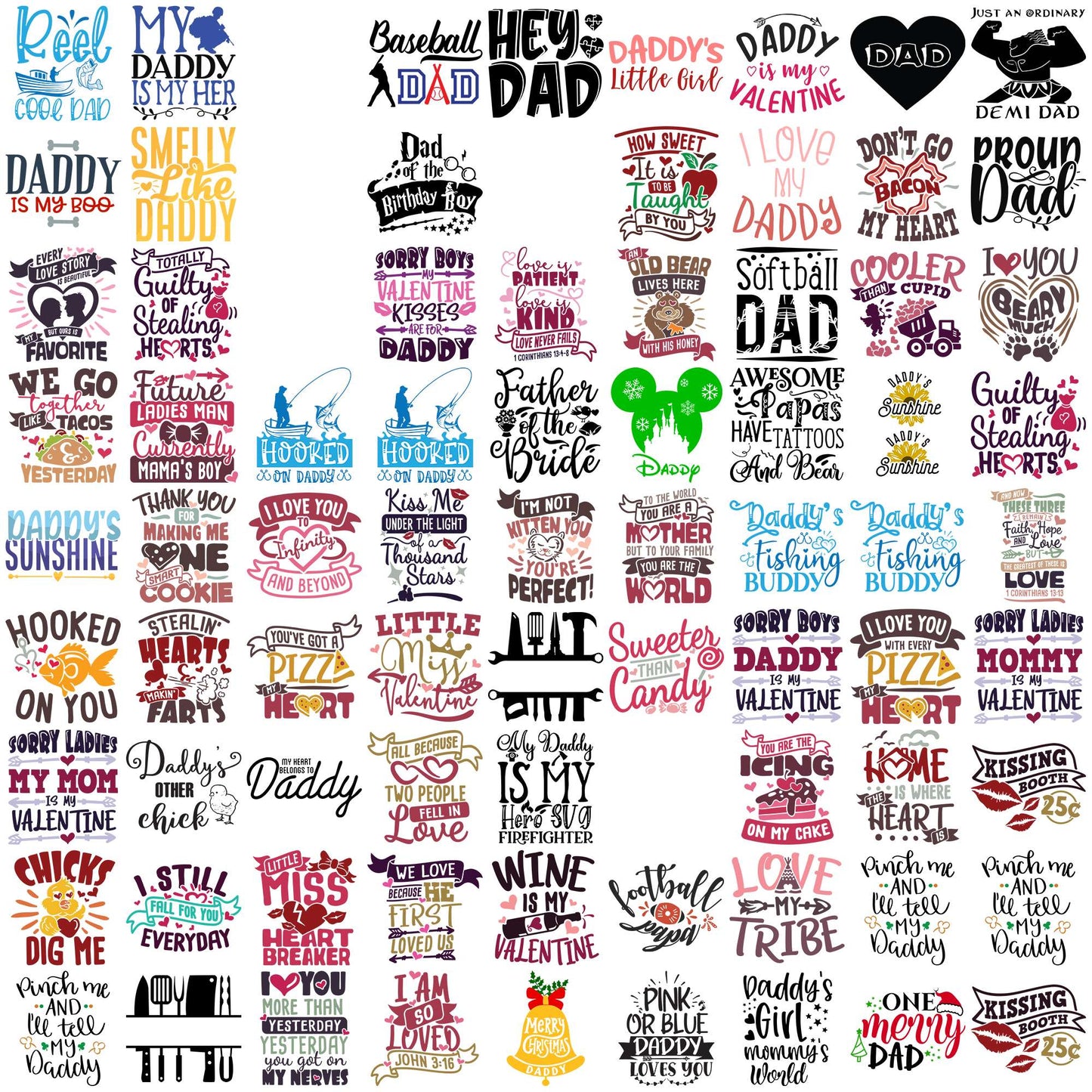 Dad enormous collections svg bundle, our father prayer svg, father day svg