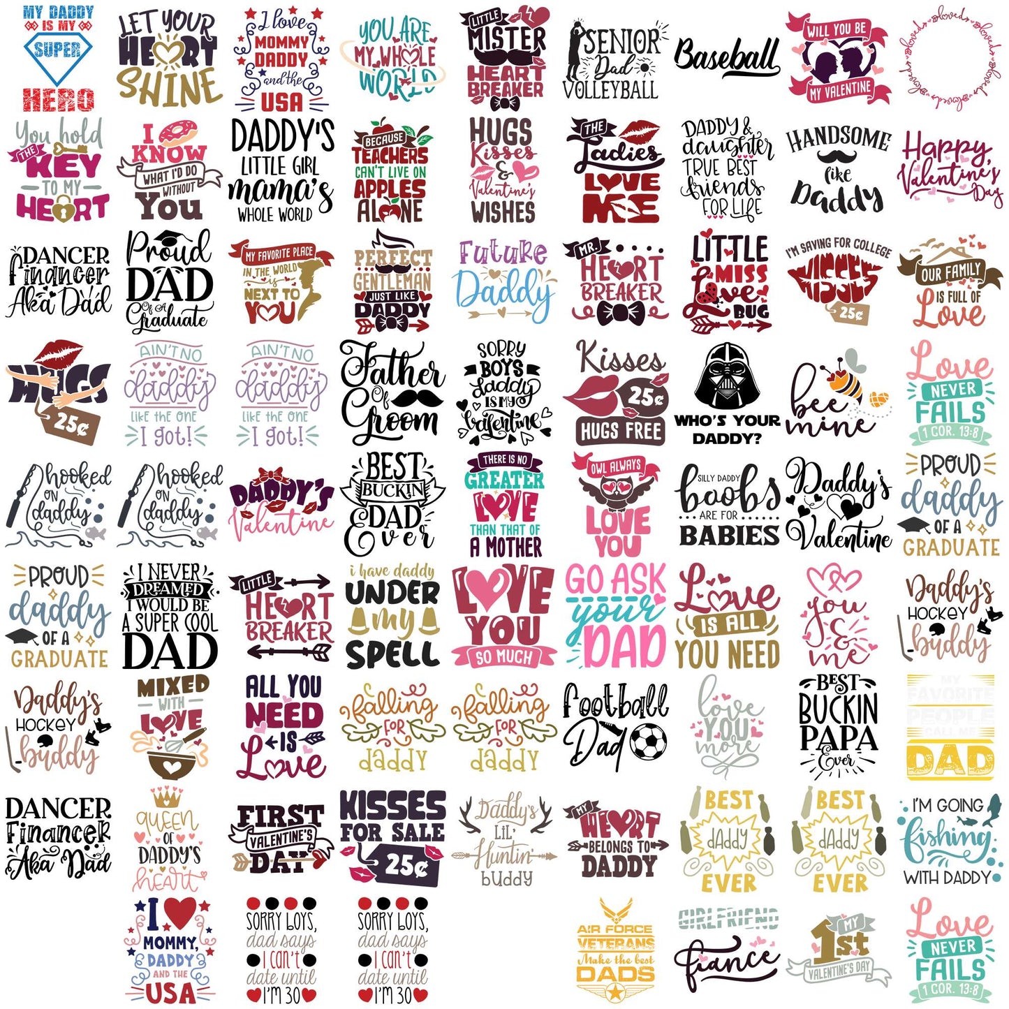 Dad enormous collections svg bundle, our father prayer svg, father day svg