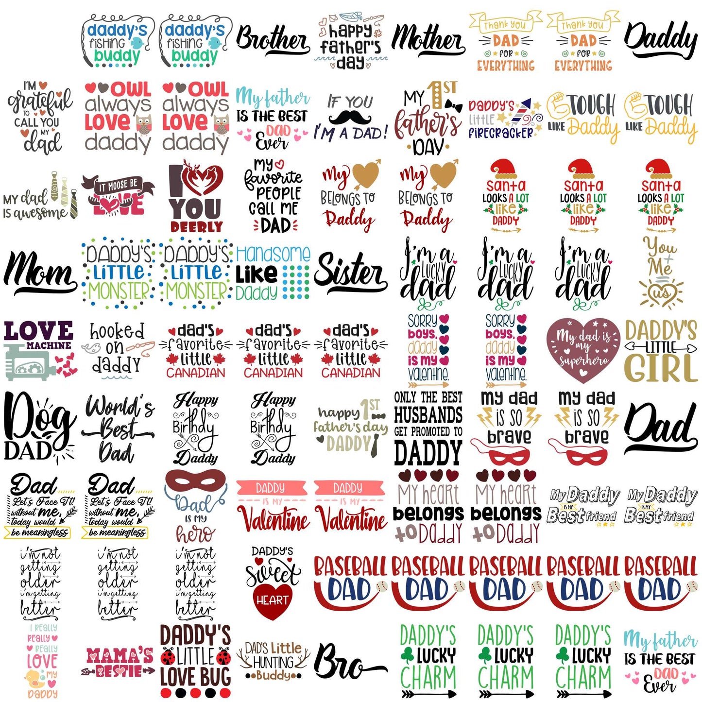 Dad enormous collections svg bundle, our father prayer svg, father day svg