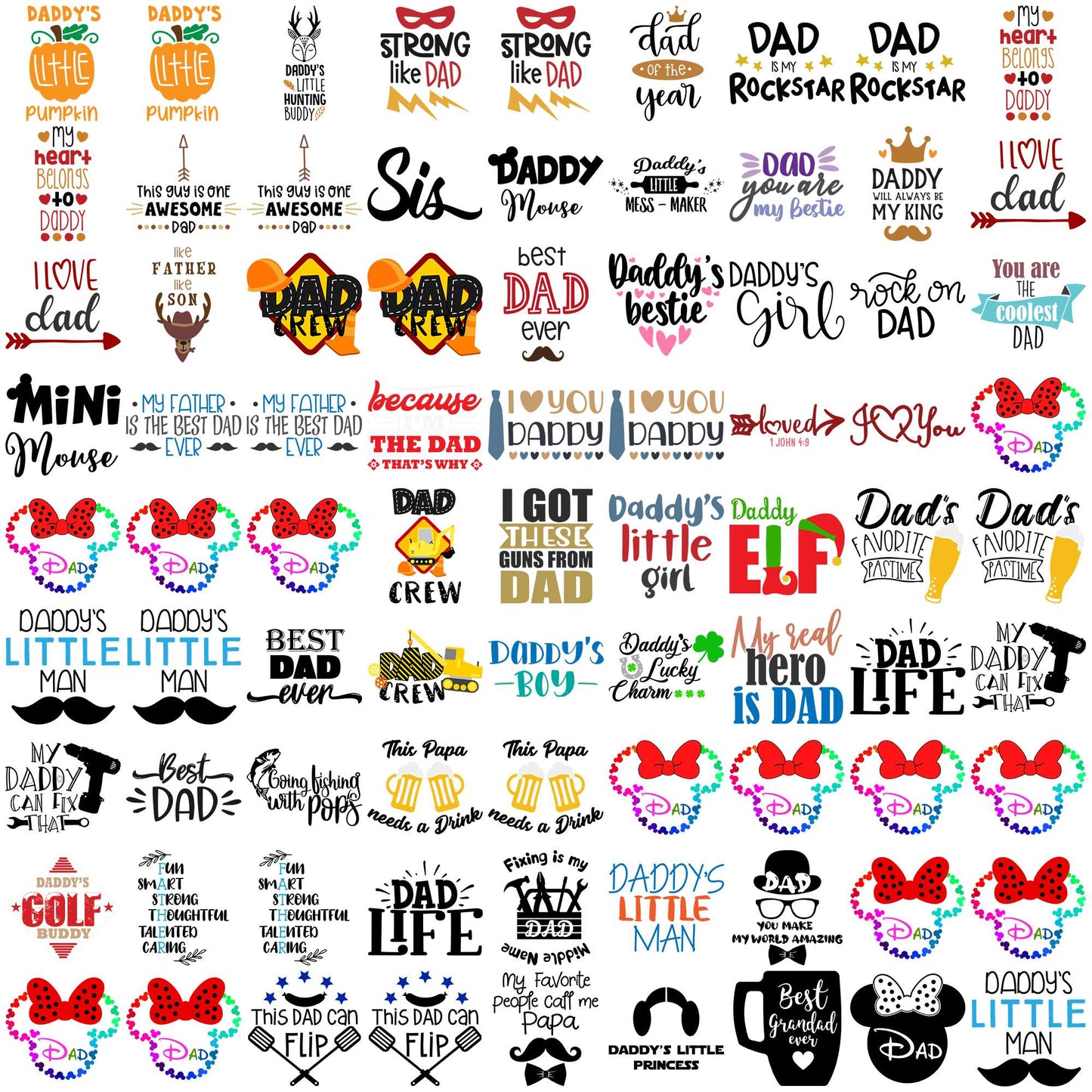 Dad enormous collections svg bundle, our father prayer svg, father day svg