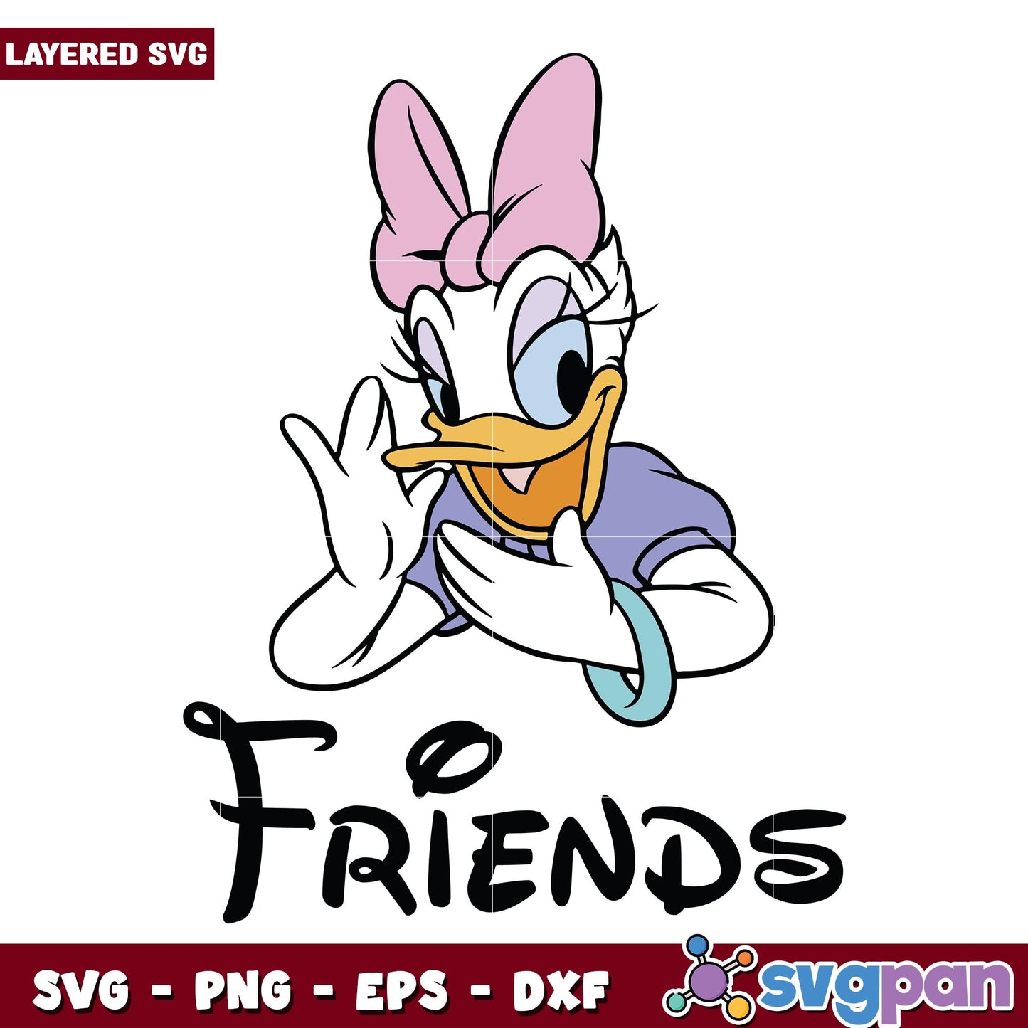 Daisy duck disney friends svg, Disney characters svg, digital download