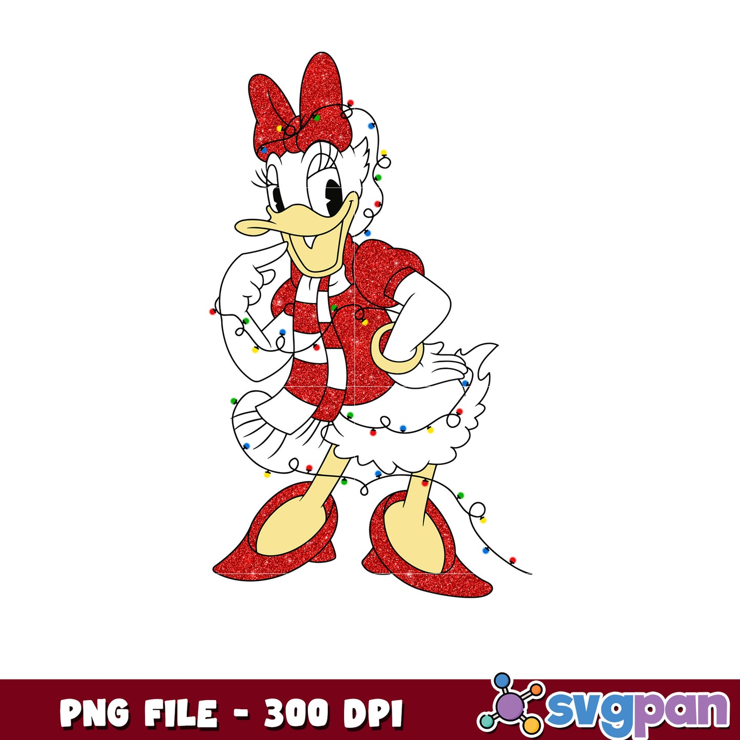 Daisy christmas png, happy christmas png, vacations png