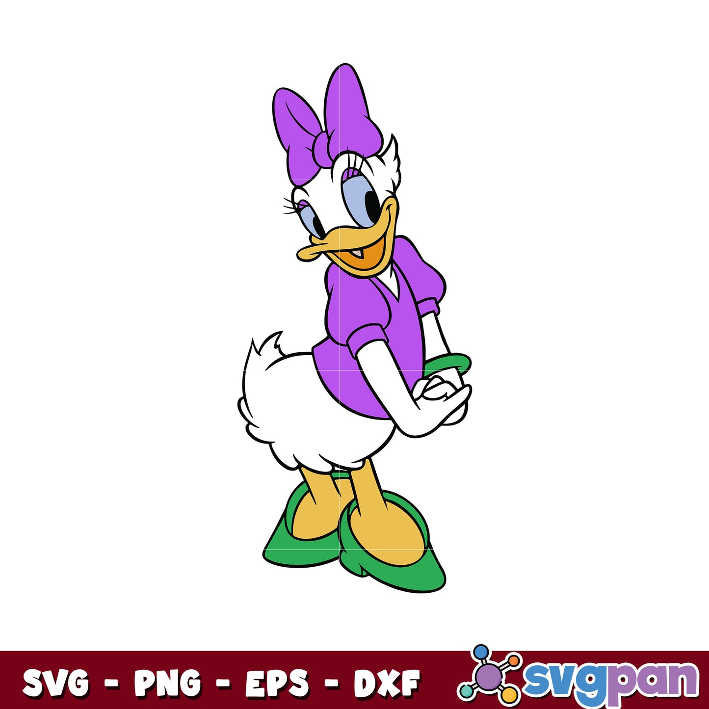 Daisy duck violet design svg, daisy duck svg, disney daisy svg