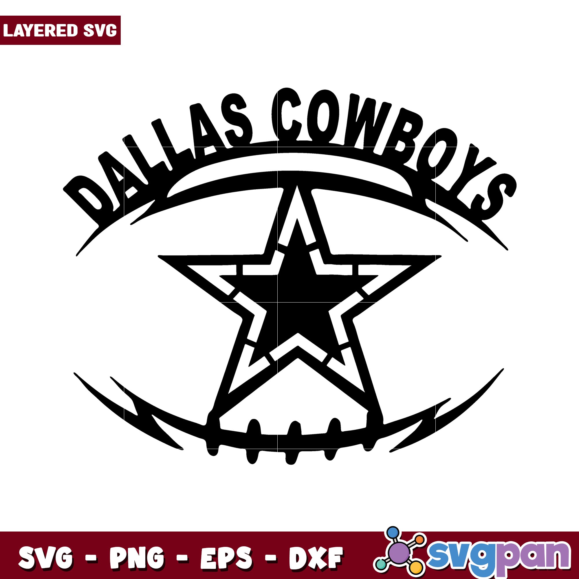 Dallas Cowboys SVG design for enthusiasts, perfect for crafts and deco ...