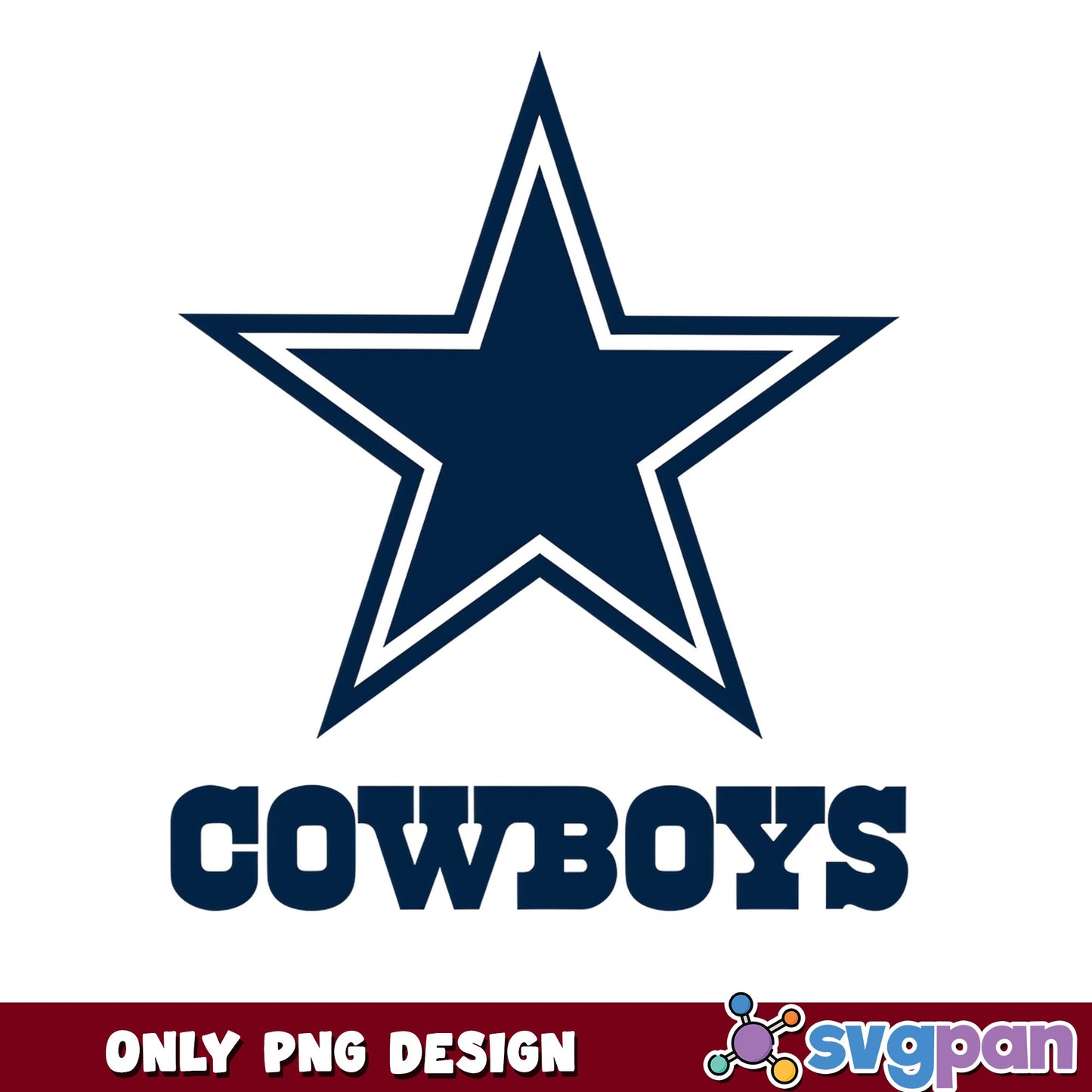 Dallas Cowboys Logo PNG, Cowboys Star Design, NFL Team PNG
