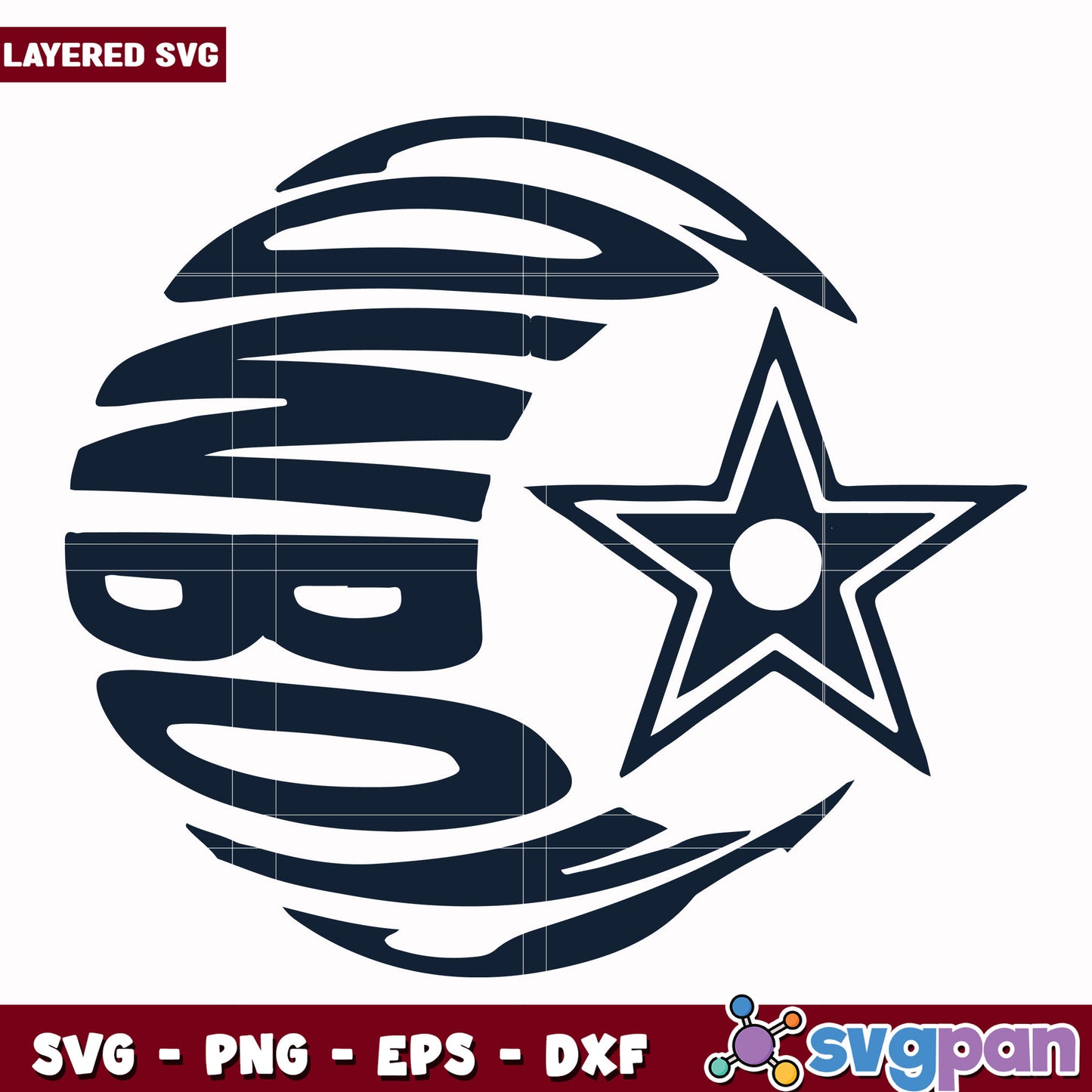 Dallas cowboys creative design svg, nfl dallas cowboys svg, american rugby svg