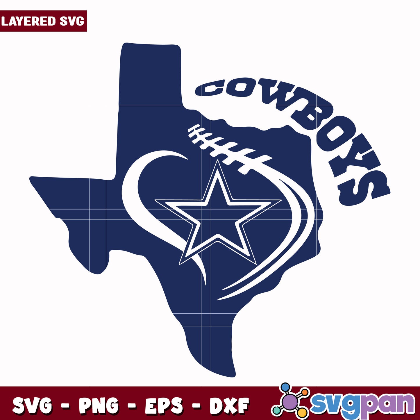 Dallas cowboys nation design svg, nfl teams svg, american rugby svg