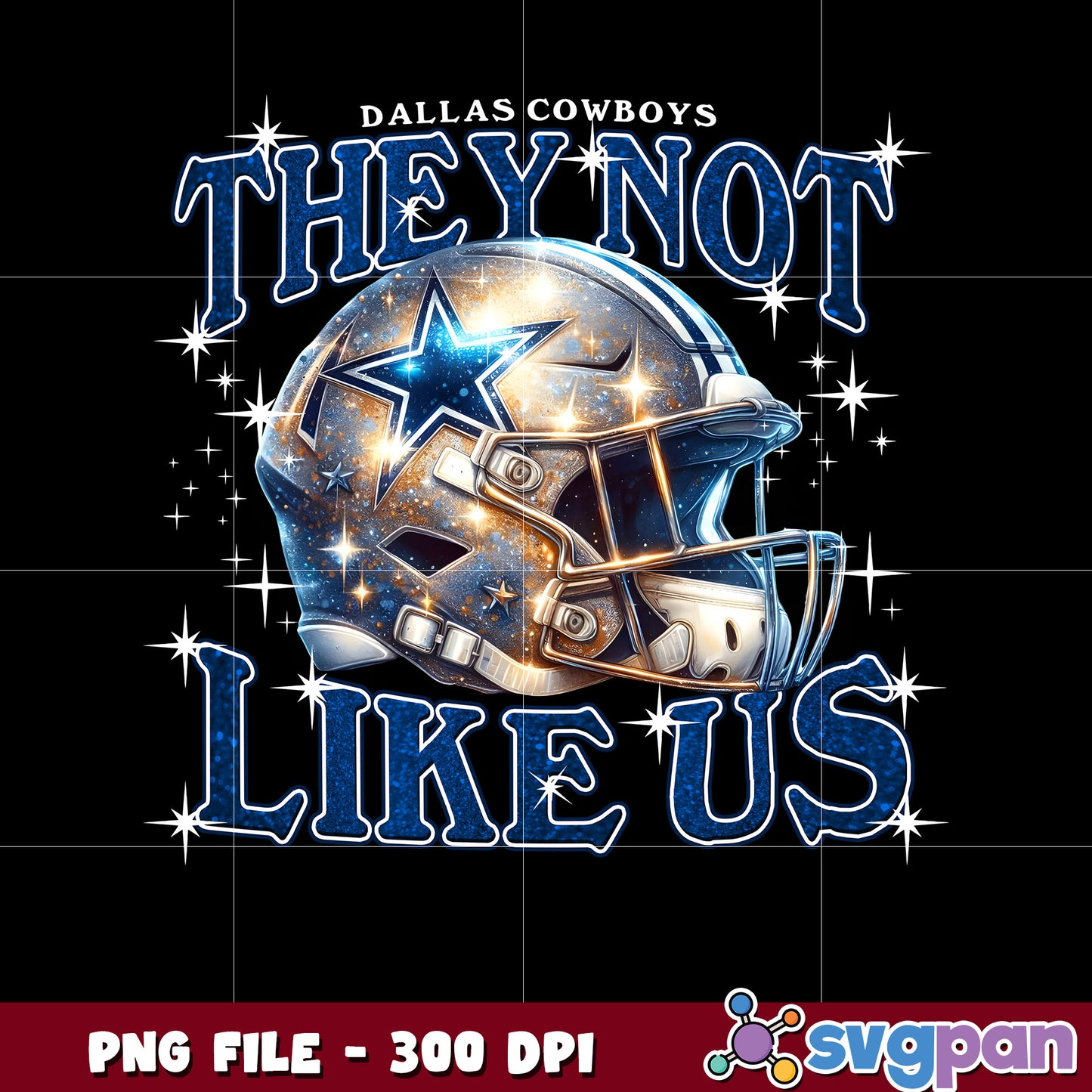 Dallas cowboys they not like us helmet design png, american rugby png, nfl teams png