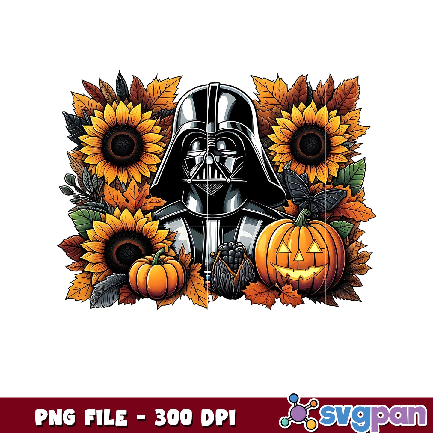 Darth varder hallloween flowers png, cartoon characters png, halloween png