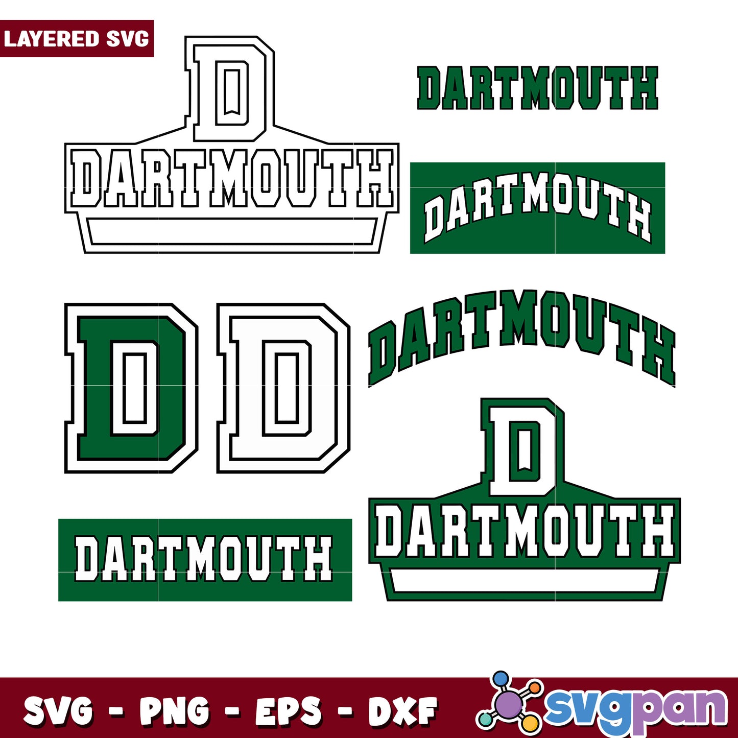 Dartmouth College SVG Bundle for Creative Projects