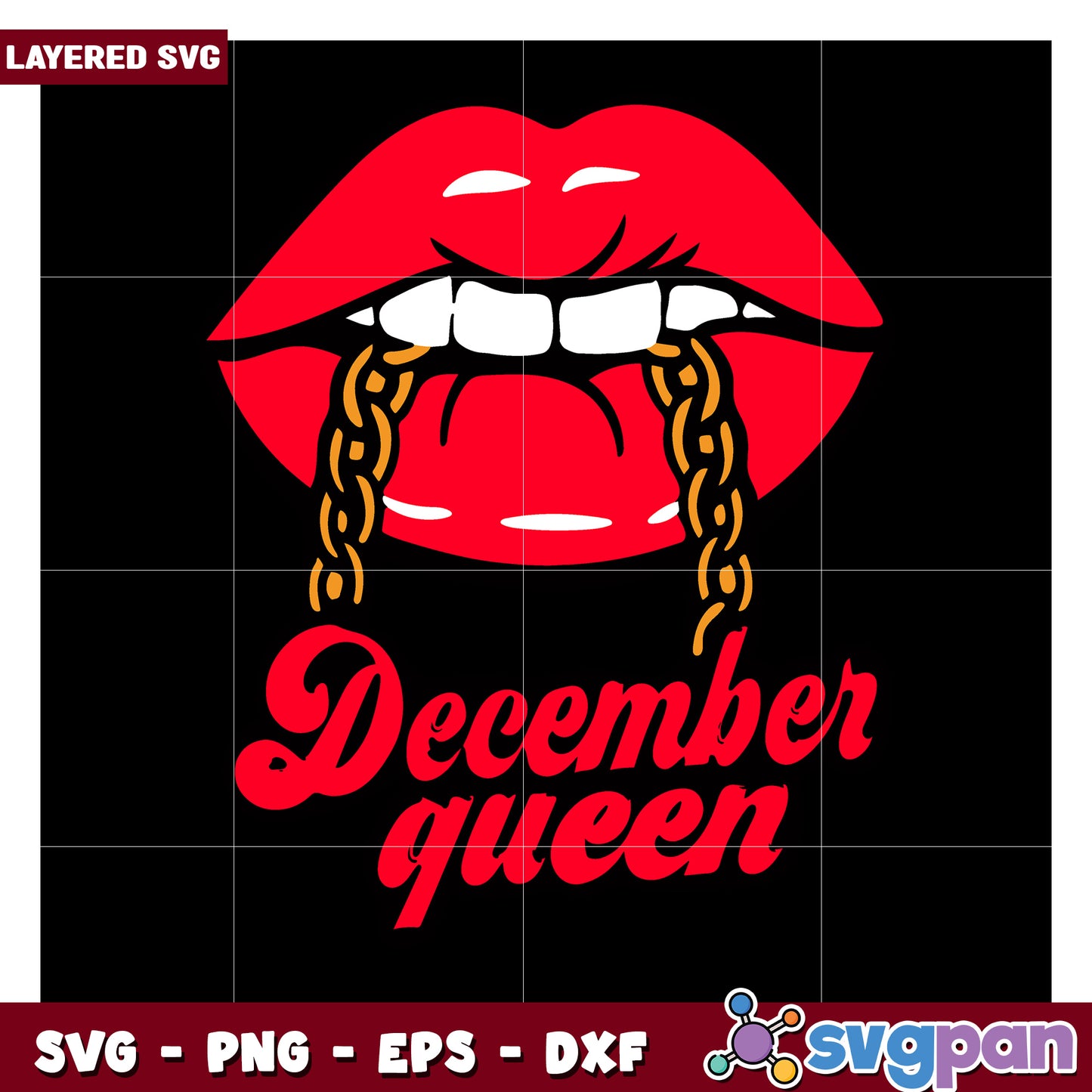 December Queen SVG Design, Bold and Stylish Graphic Art