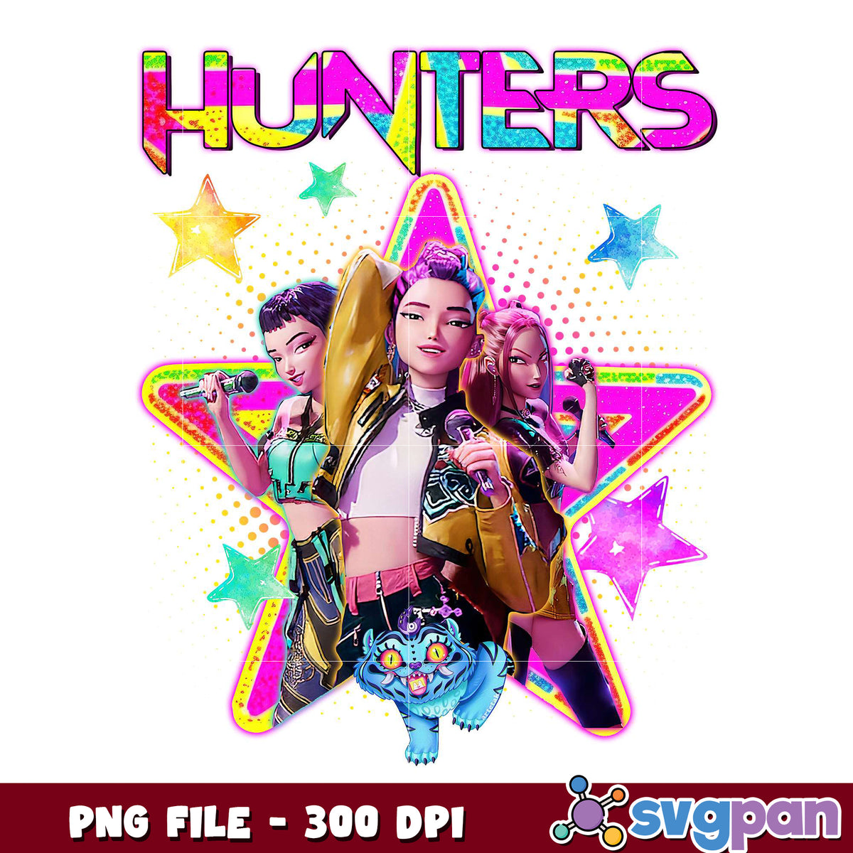 Demon hunters team png, fantasy anime png, chibi warriors png