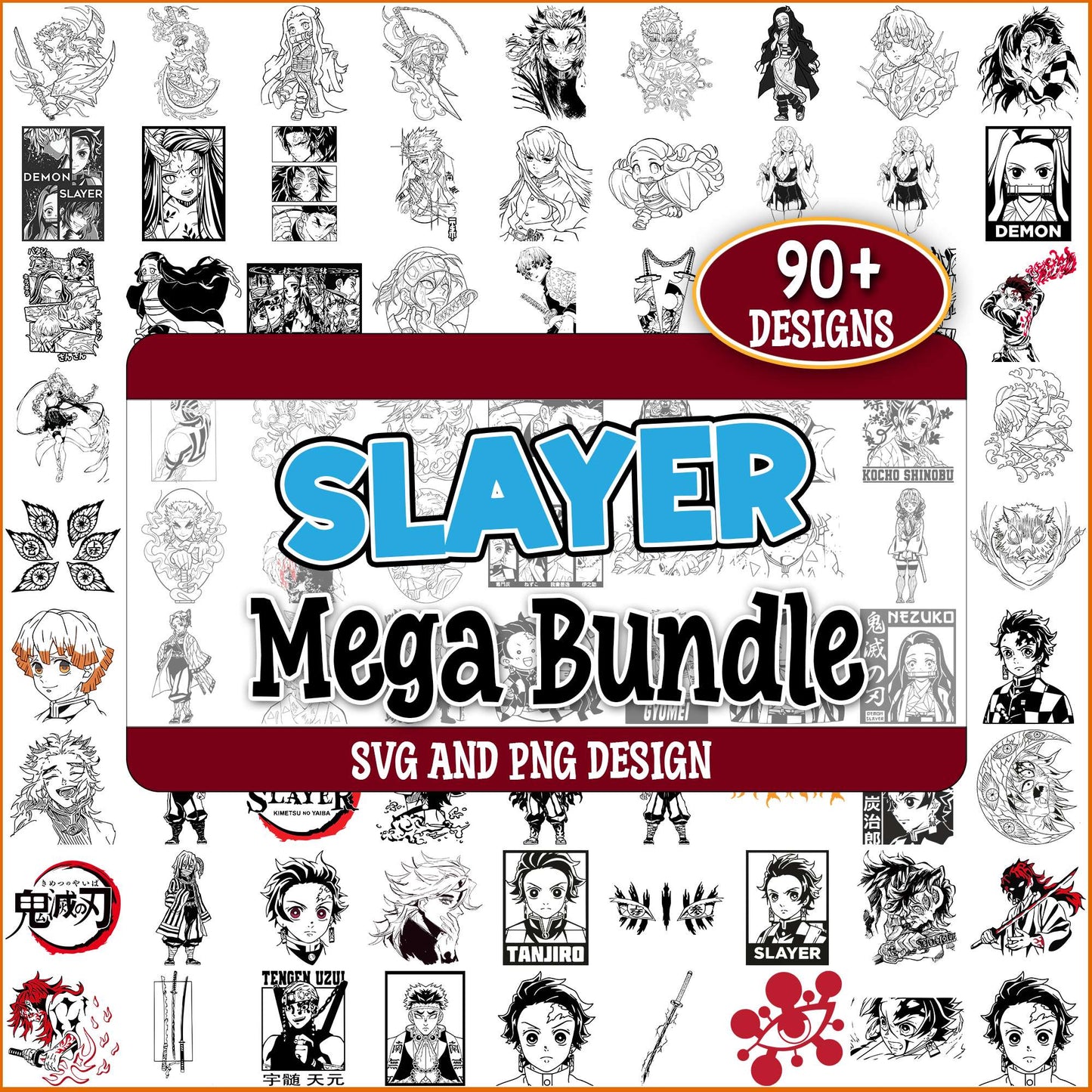 Demon slayer svg bundle