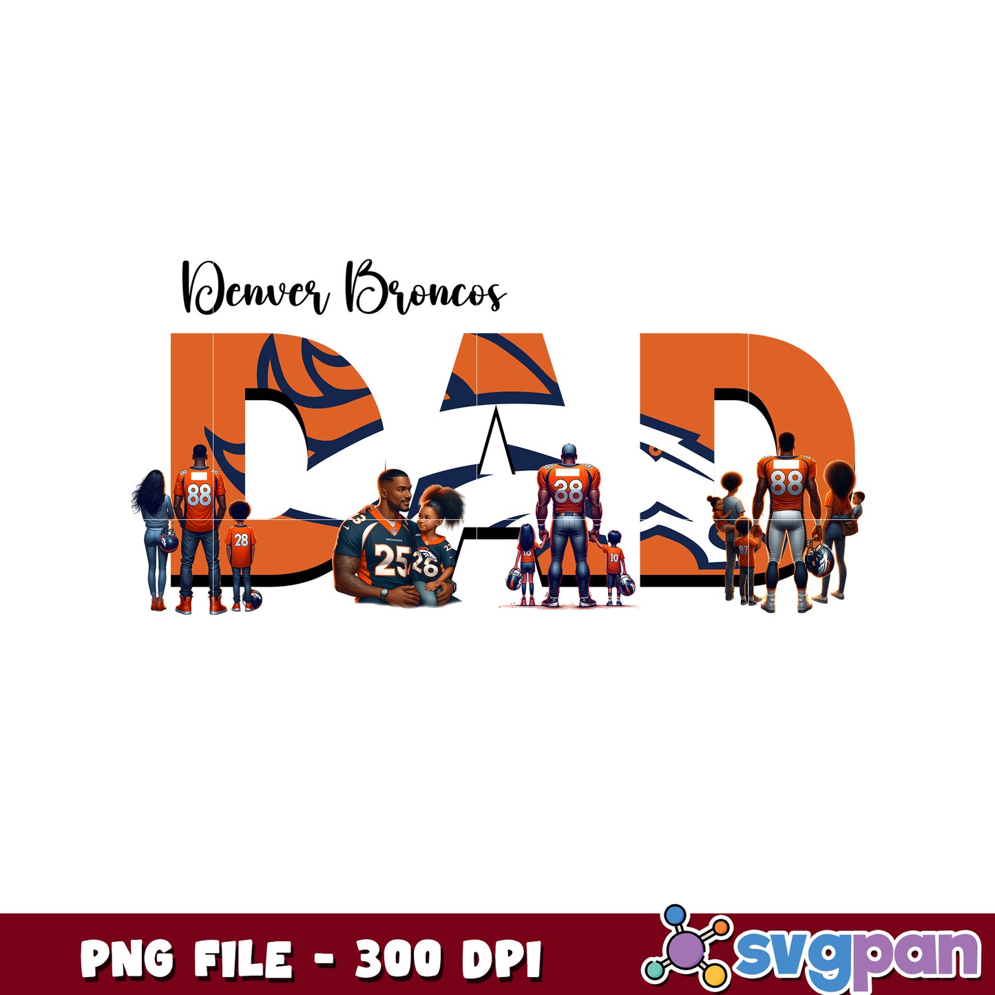 Denver broncos dad png, national football league png, amercan football png