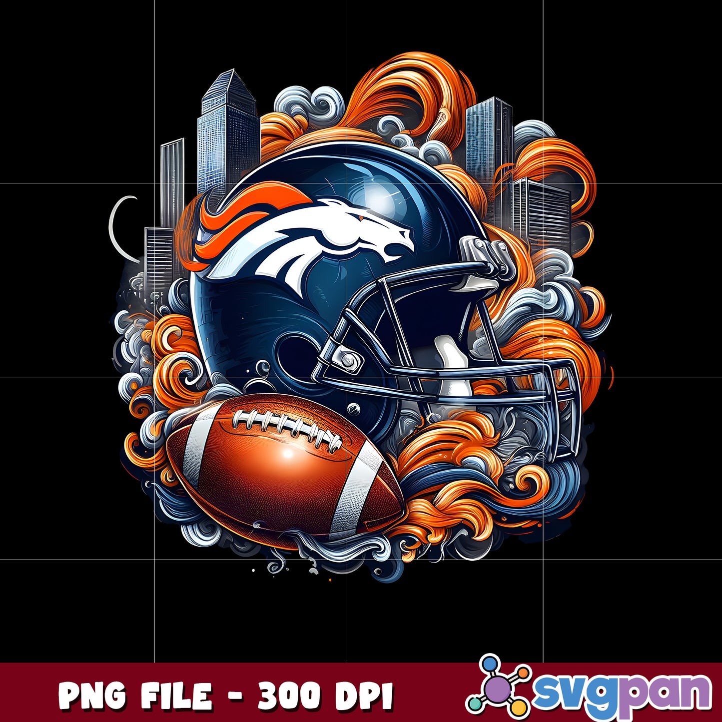 Denver broncos logo smoke helmet illustration png, nfl team helmet png, nfl design png