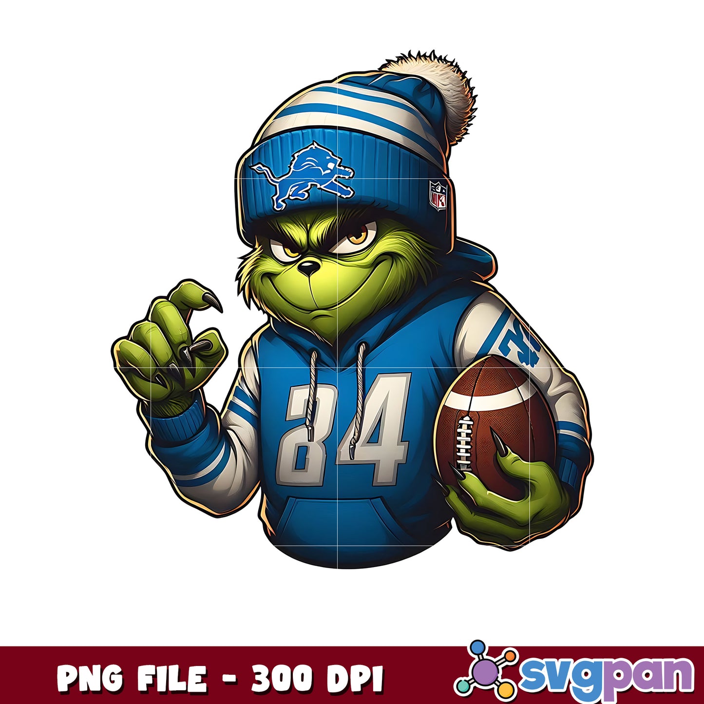 Detroit lions grinch png, nfl picture png, nfl pre season png
