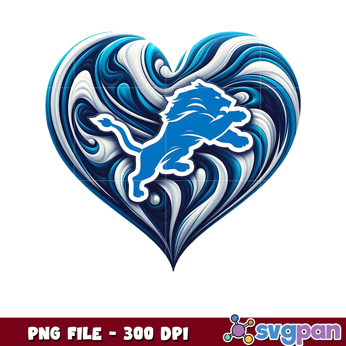 Detroit lions heart png, nfl reddit png, nfl network png