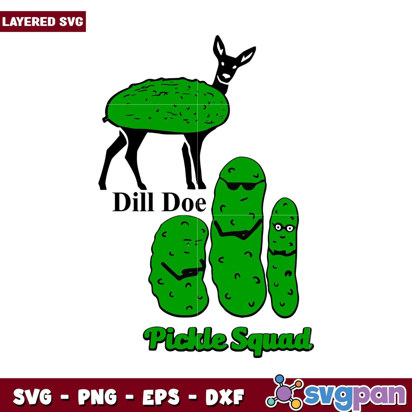 Dill Doe Pickle Squad design for fun crafts, perfect for gifts