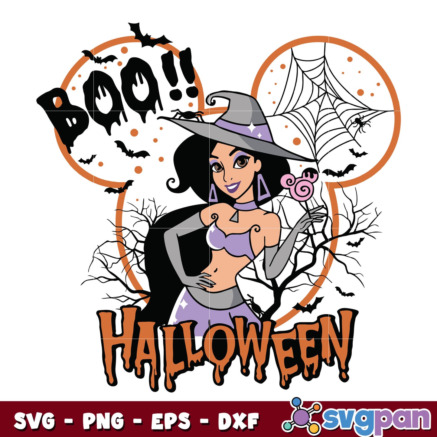 Disney Halloween Princesses Svg, Horror Disney Characters Svg