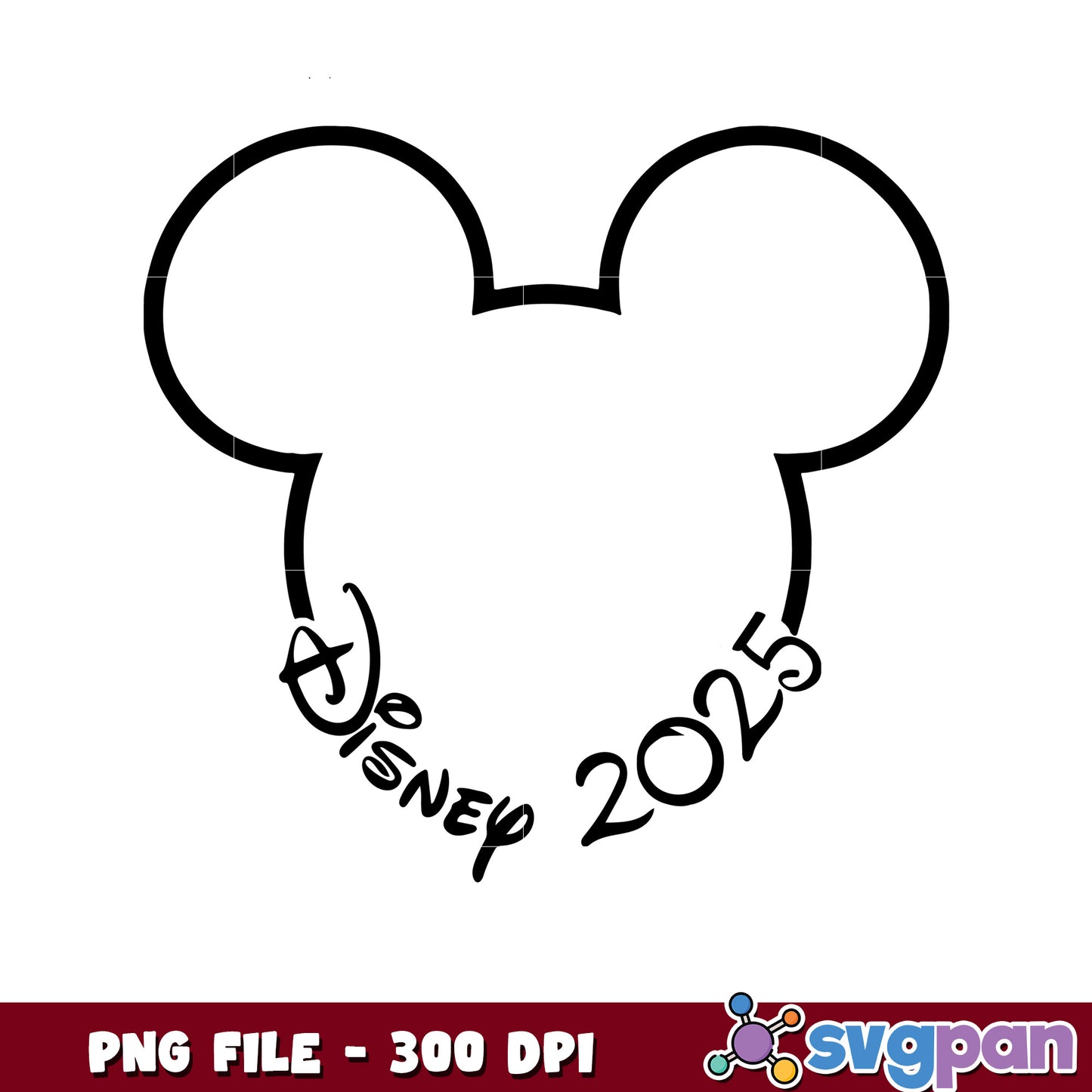 Disney 2025 Mickey Mouse PNG