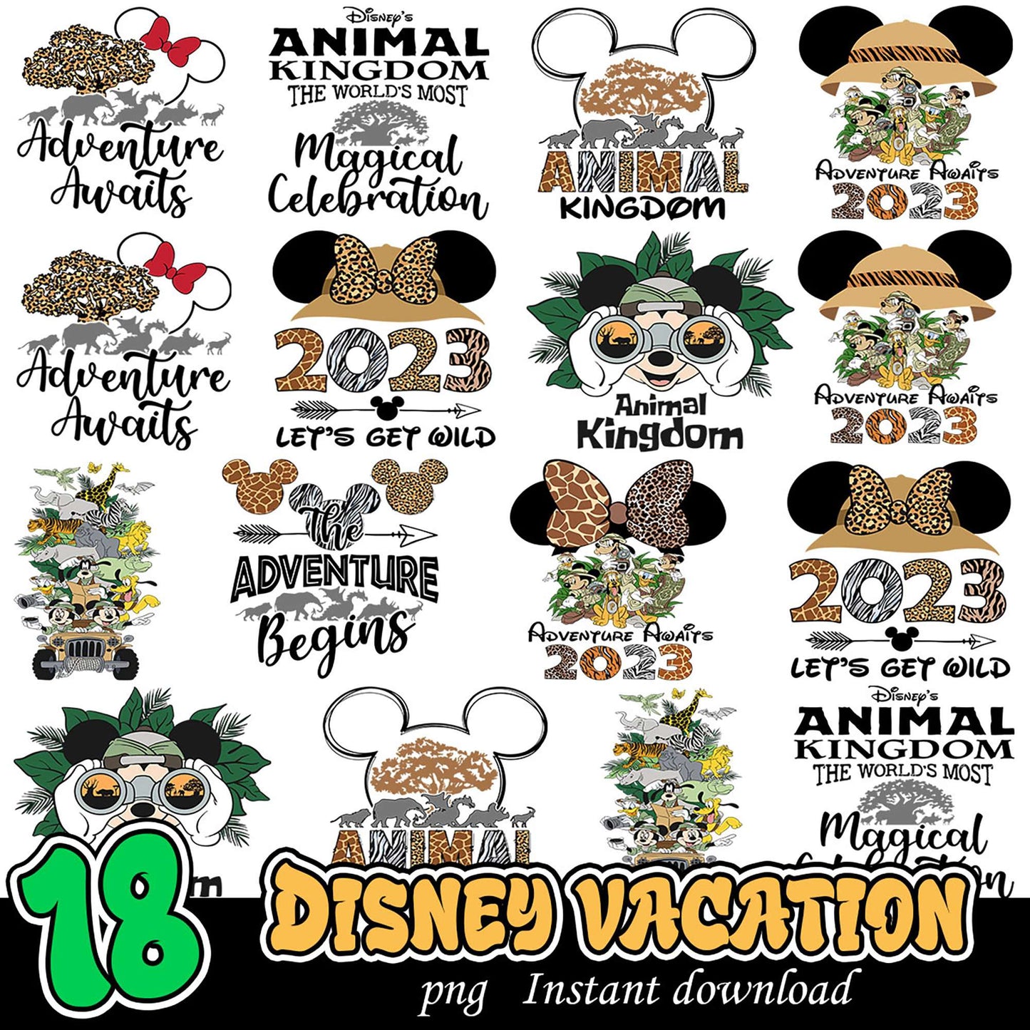 Disney Animal Kingdom PNG Bundle 2023