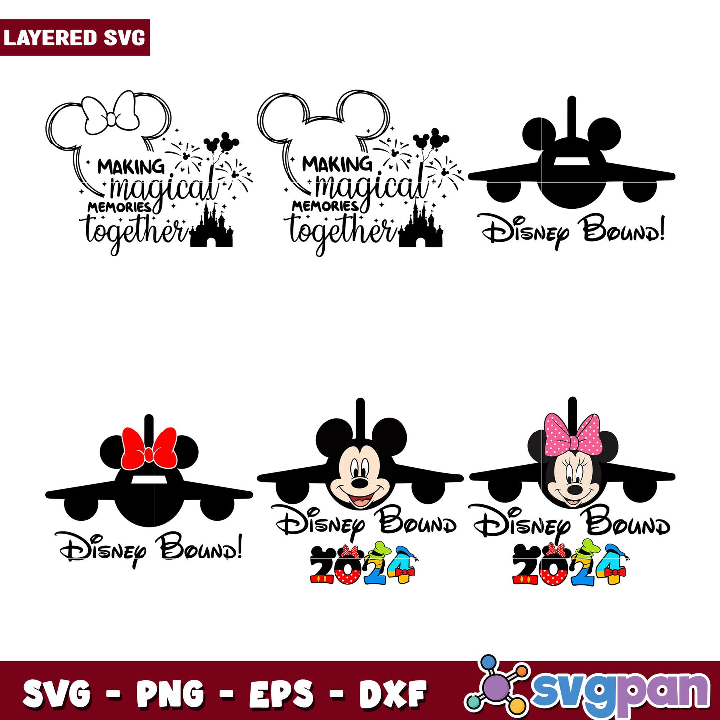 Disney Bound SVG Bundle 2024