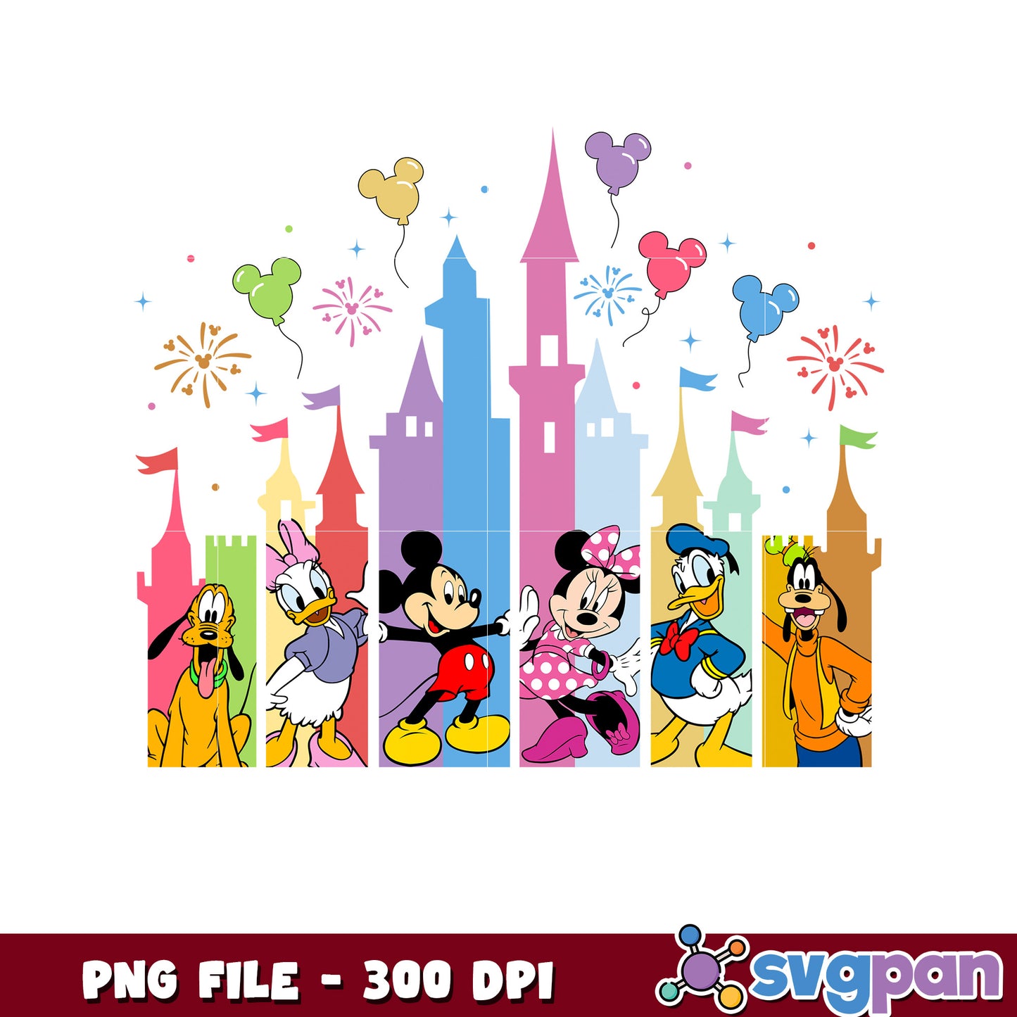 Disney Castle Characters PNG