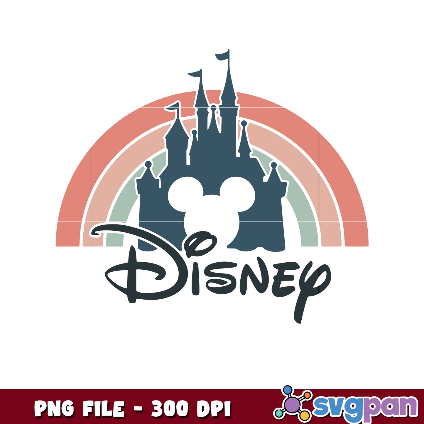 Disney Castle Rainbow PNG