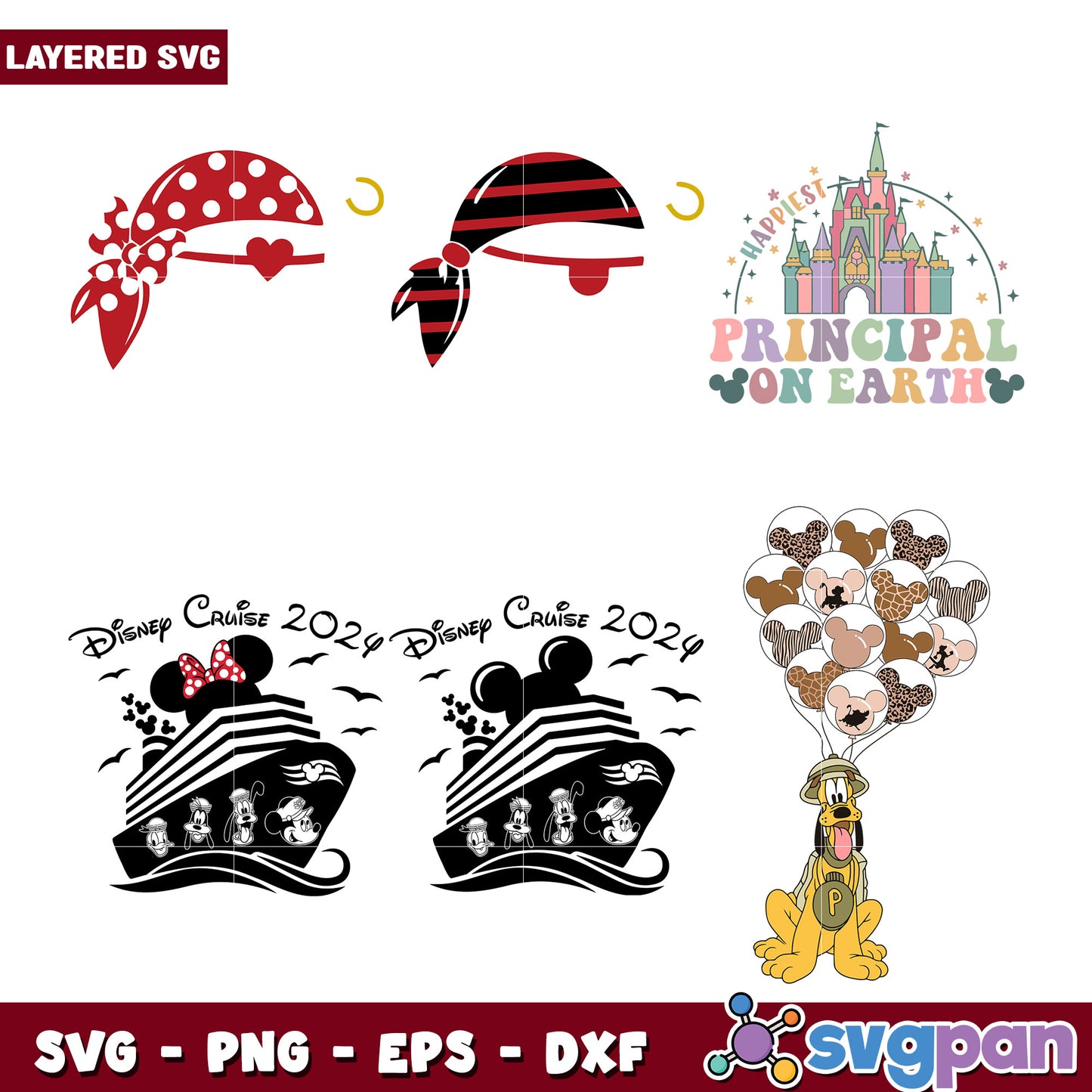Disney Cruise 2024 SVG Bundle Layered Designs