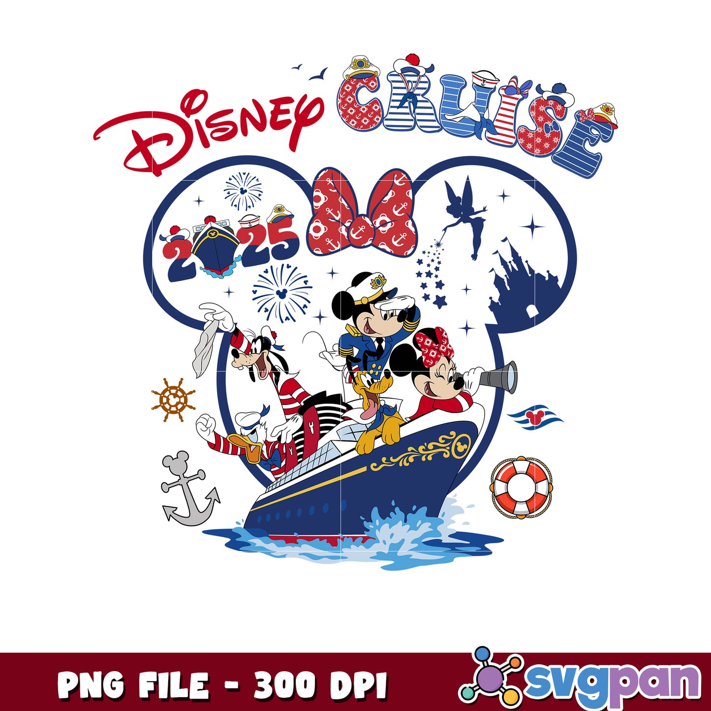 Disney Cruise 2025 Adventure with Mickey and Friends PNG