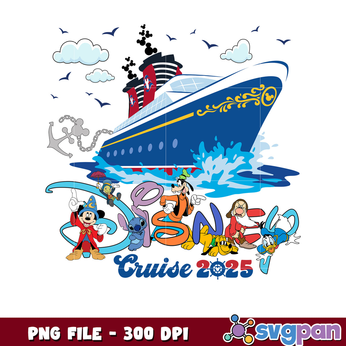 Disney Cruise 2025 PNG Characters