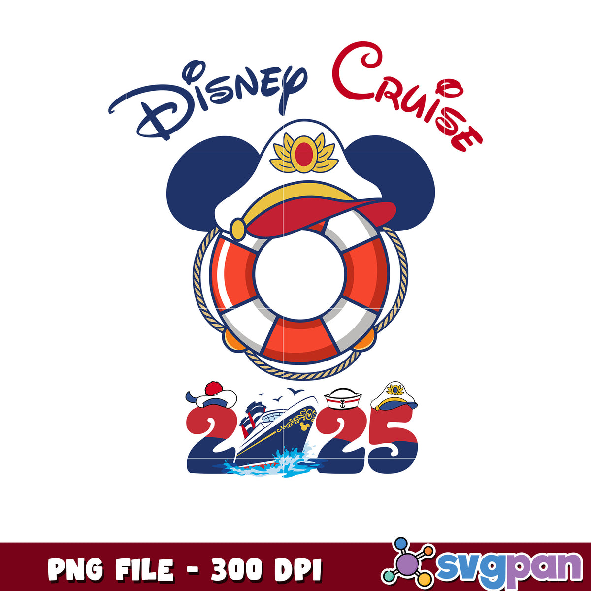 Disney Cruise 2025 PNG Design
