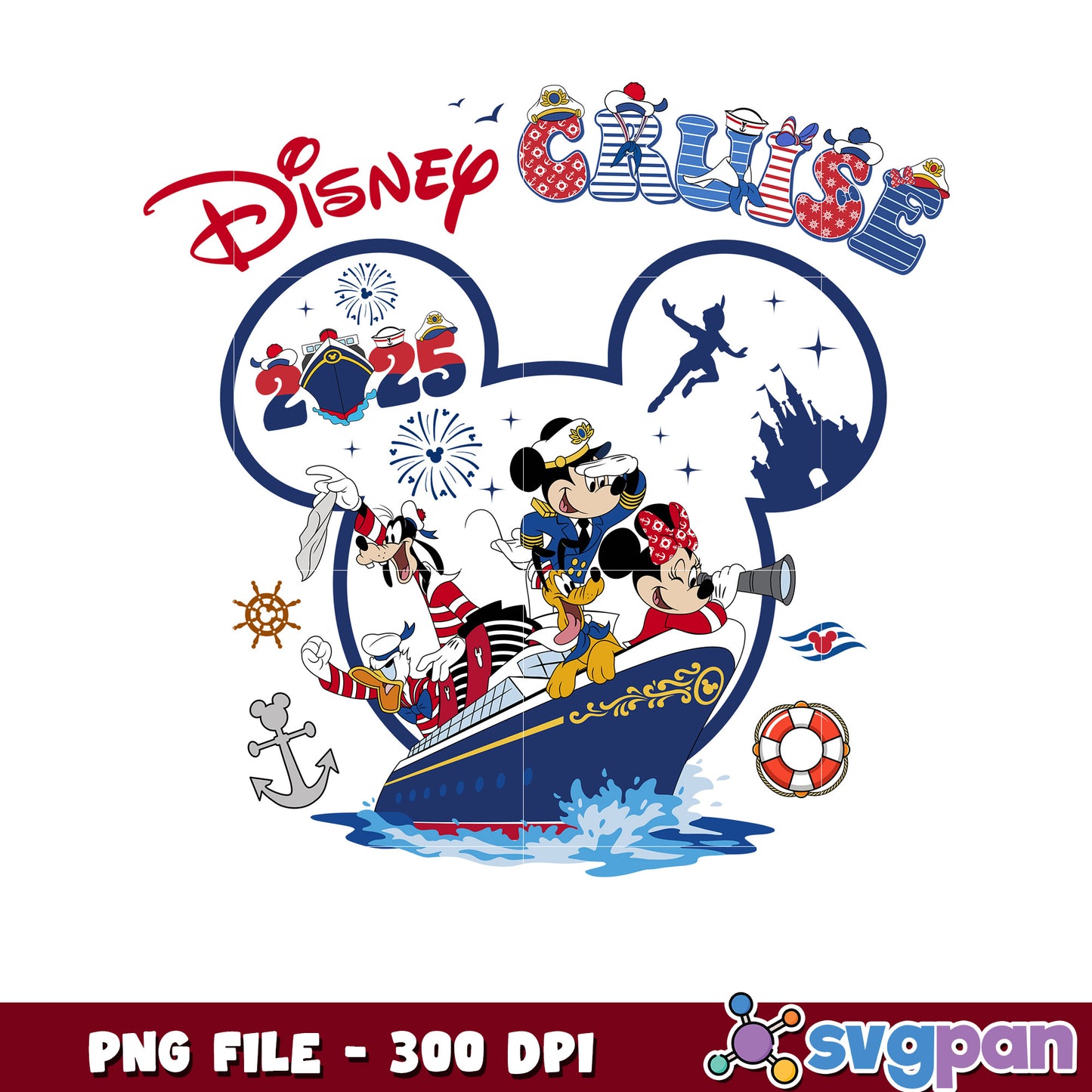 Disney Cruise 2025 PNG Mickey Mouse