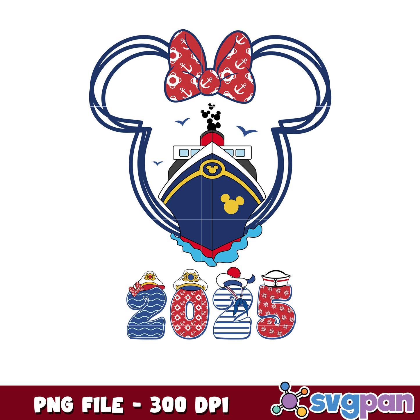 Disney Cruise 2025 PNG Minnie Mouse