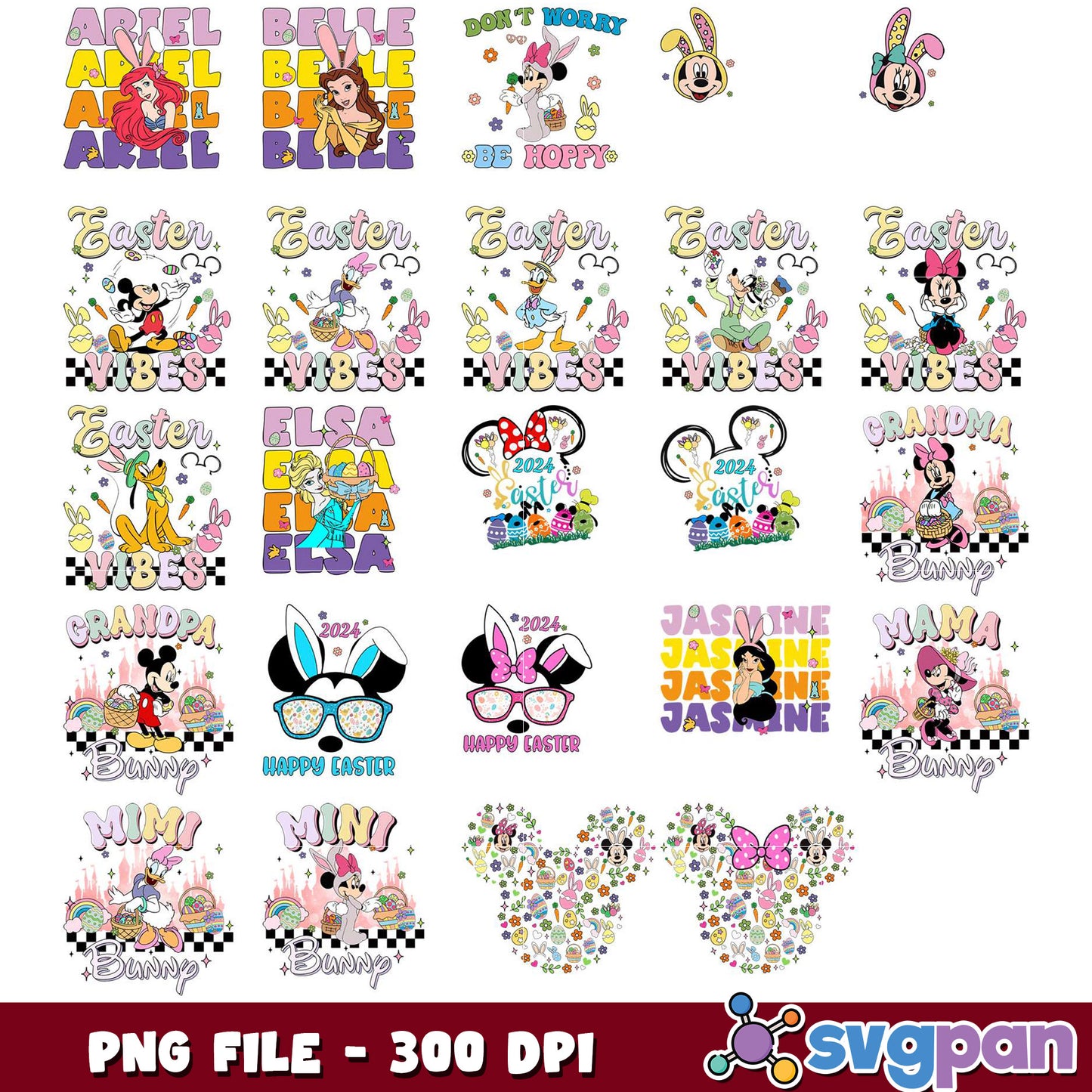 Disney Easter PNG Bundle - 300 DPI
