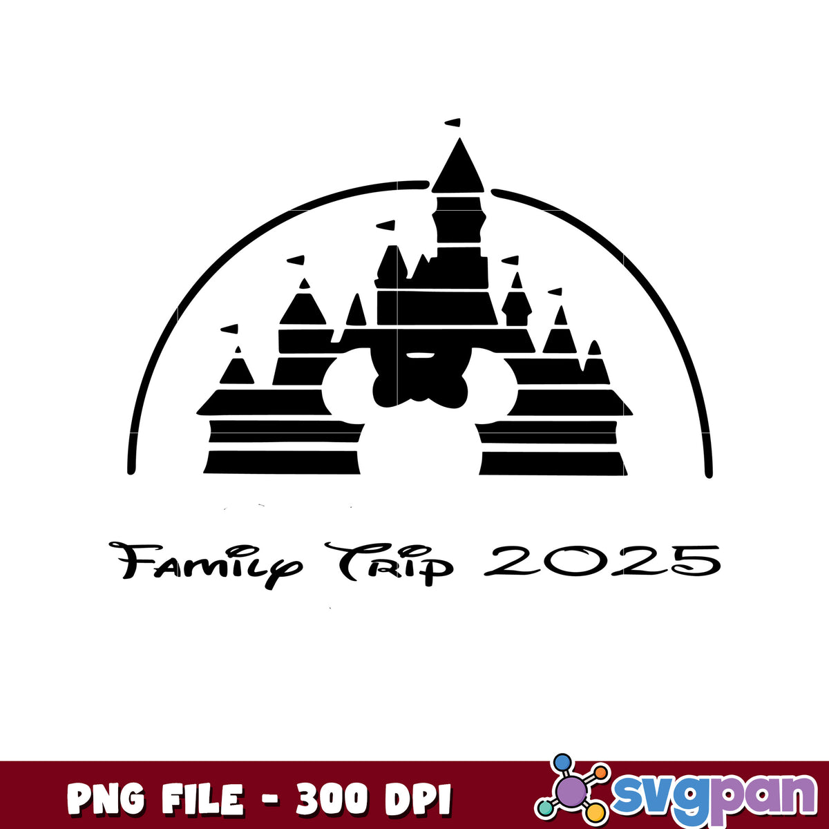 Disney Family Trip 2025 PNG