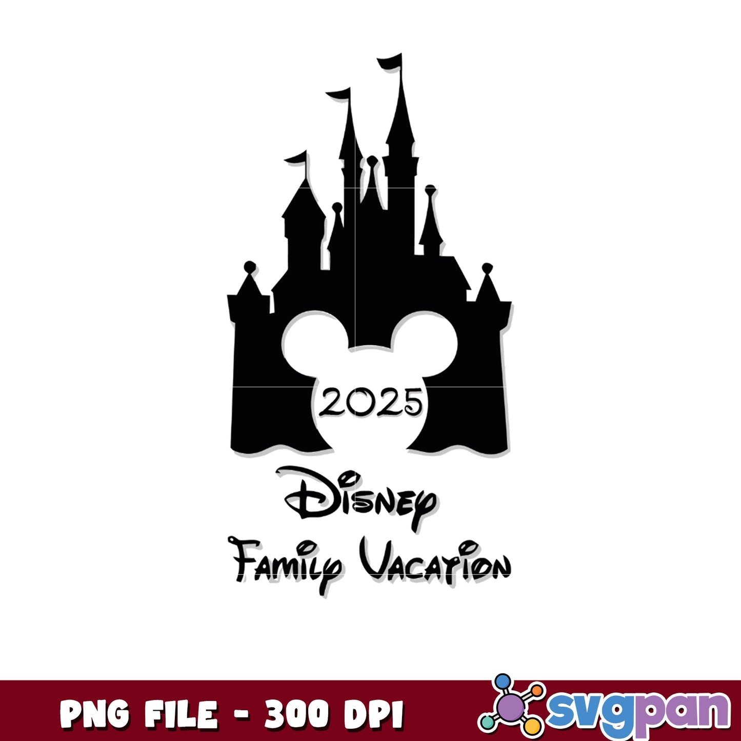 Disney Family Vacation 2025 Castle Adventure PNG Image