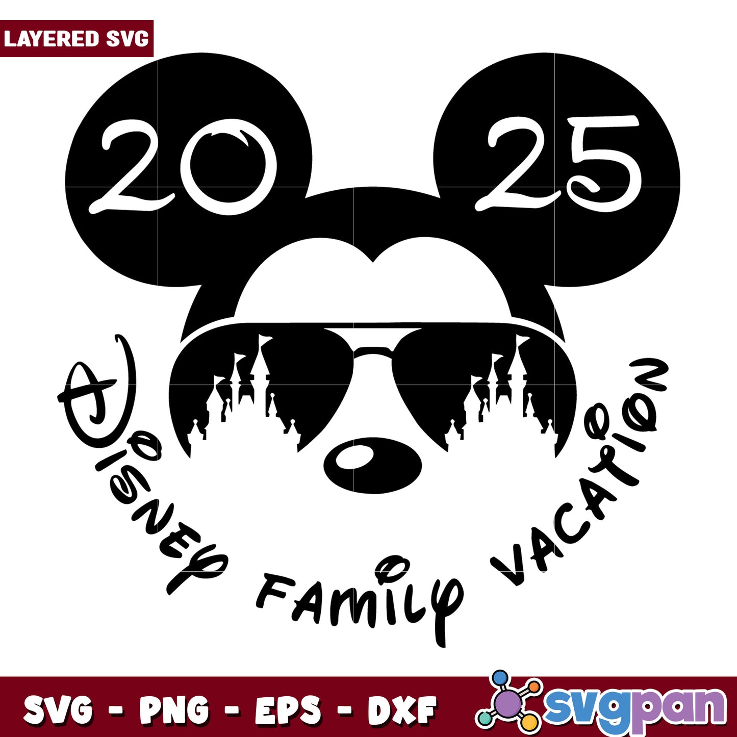 Disney Family Vacation SVG 2025 Mickey Mouse Design