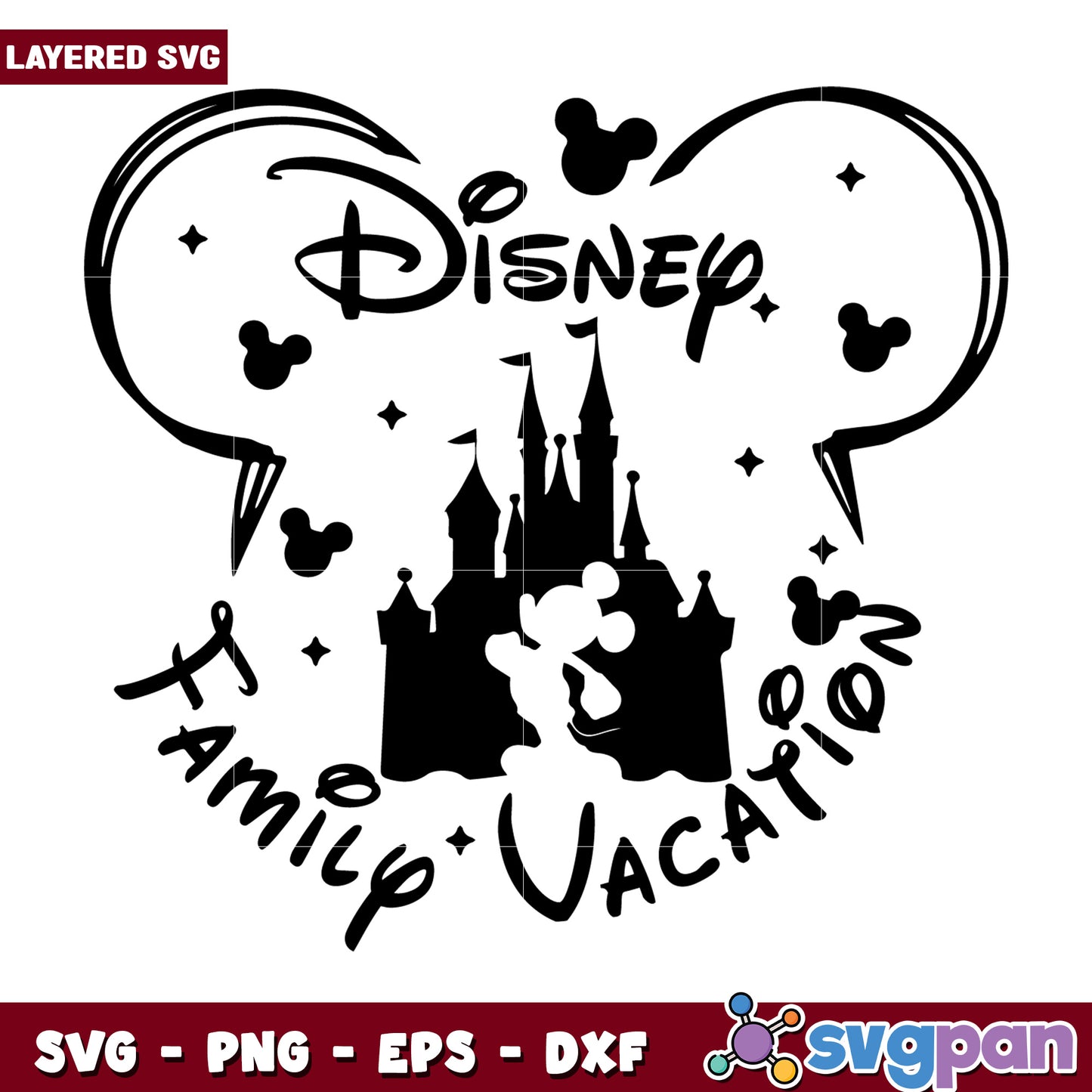 Disney Family Vacation SVG Cut File