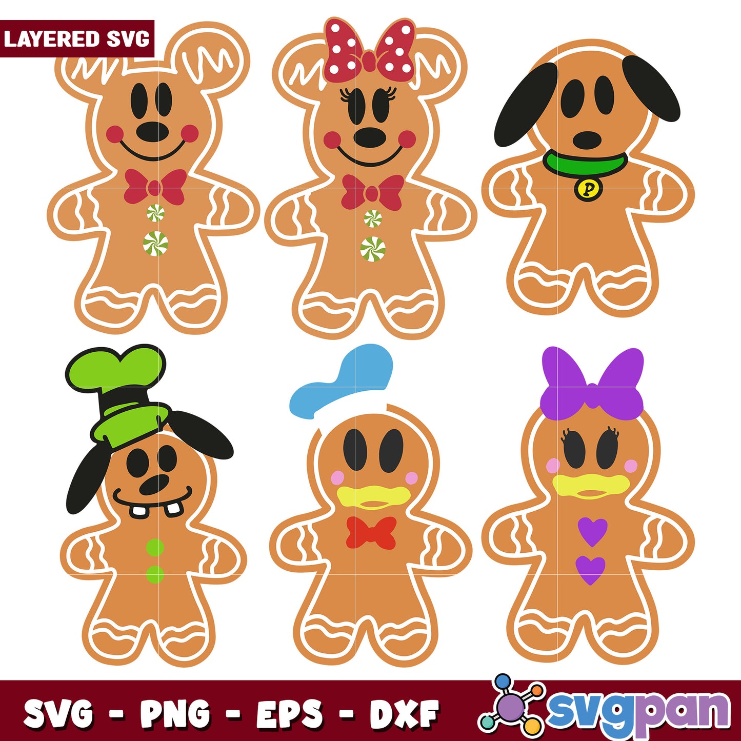 Disney Gingerbread SVG Bundle